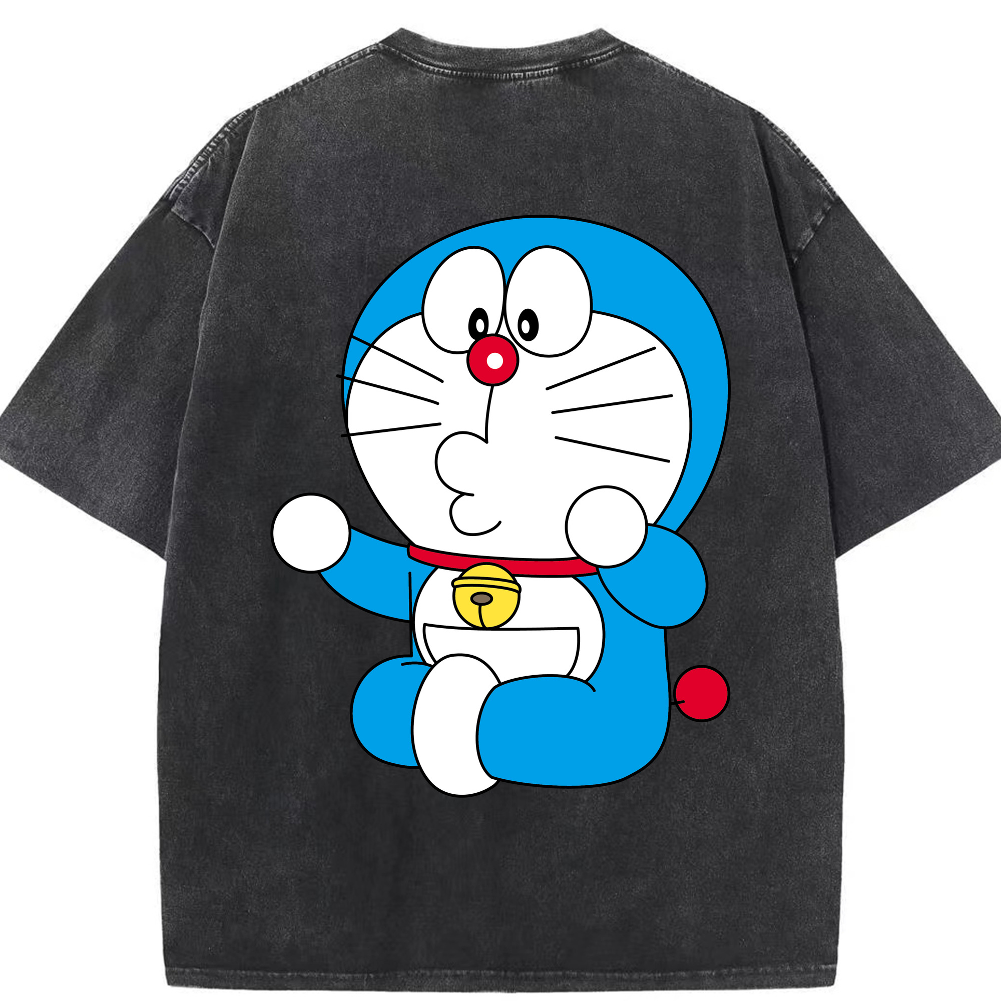 （画像用） ドラえもん Doraemon 綿100% ヴィンテージ風 半袖Tシャツ（背面プリント）