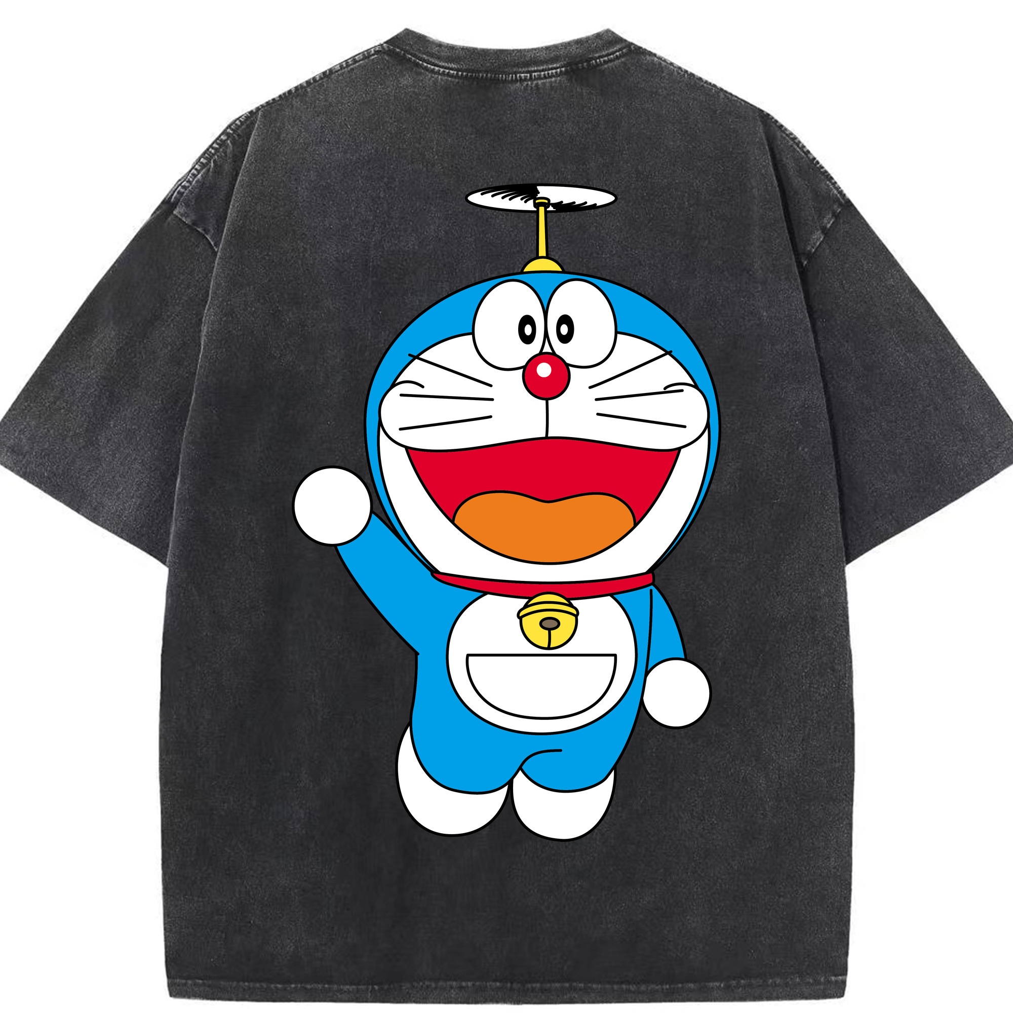 （画像用） ドラえもん Doraemon 綿100% ヴィンテージ風 半袖Tシャツ（背面プリント）