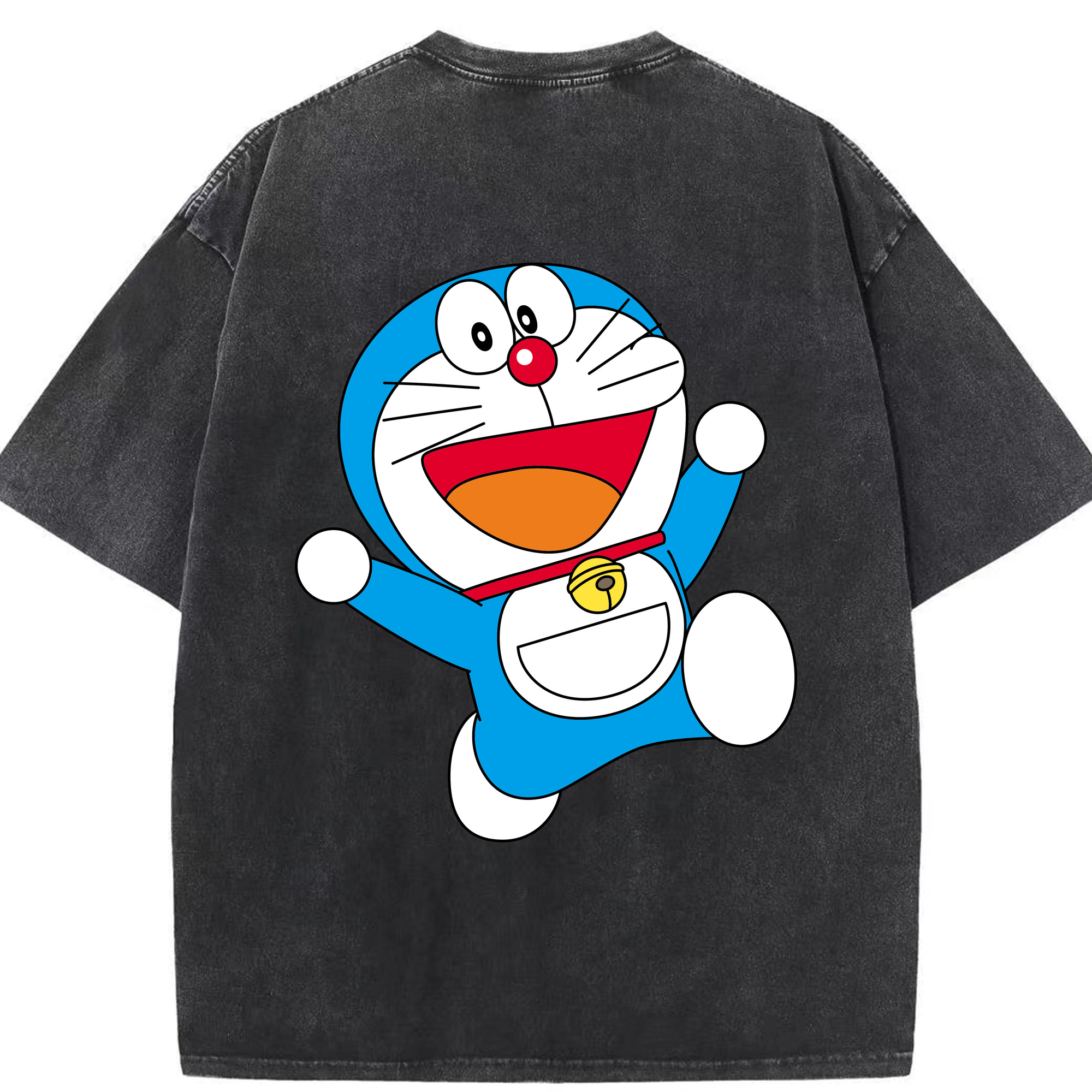 （画像用） ドラえもん Doraemon 綿100% ヴィンテージ風 半袖Tシャツ（背面プリント）