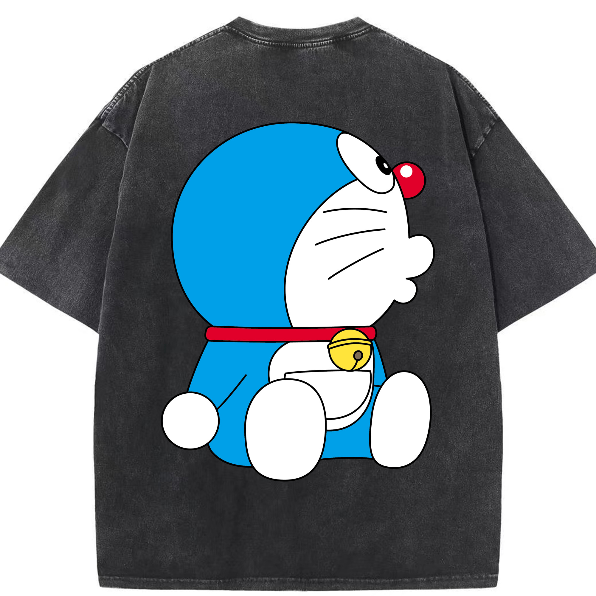（画像用） ドラえもん Doraemon 綿100% ヴィンテージ風 半袖Tシャツ（背面プリント）