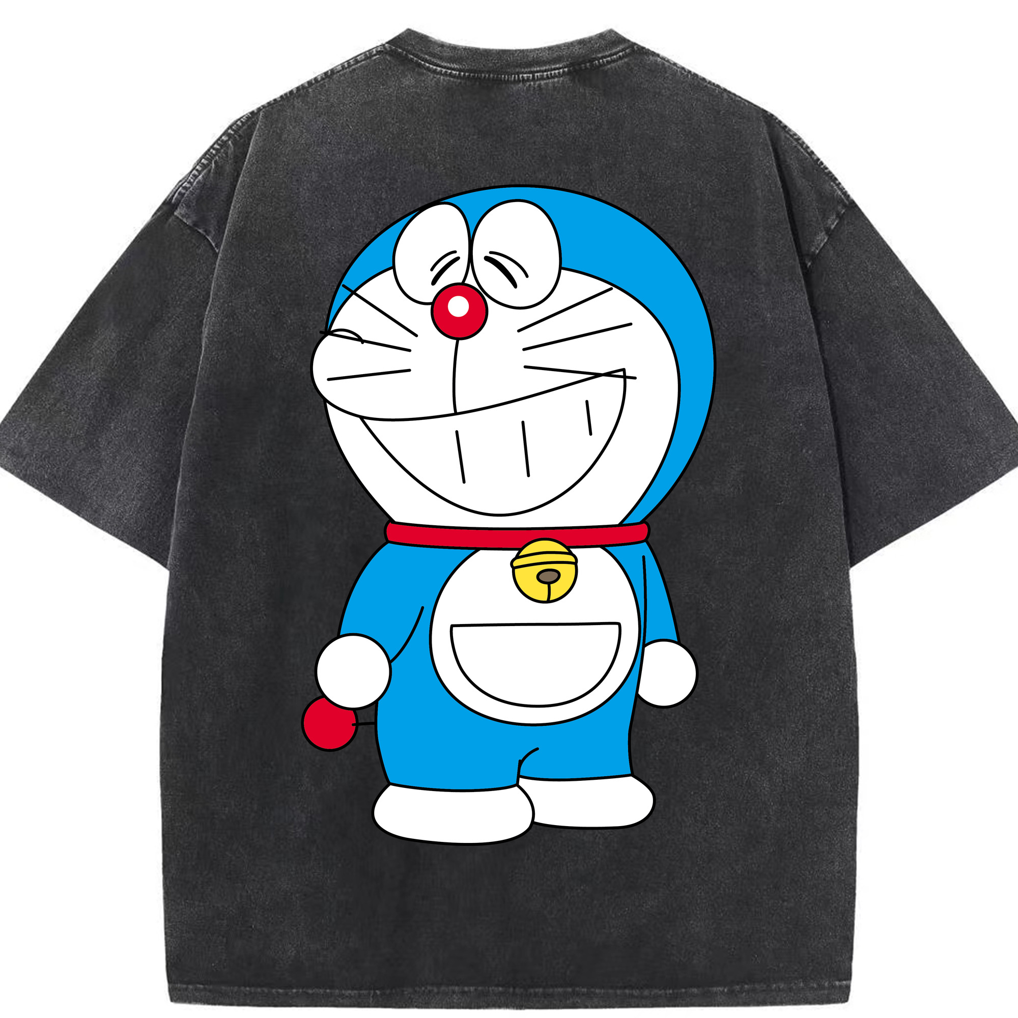 （画像用） ドラえもん Doraemon 綿100% ヴィンテージ風 半袖Tシャツ（背面プリント）