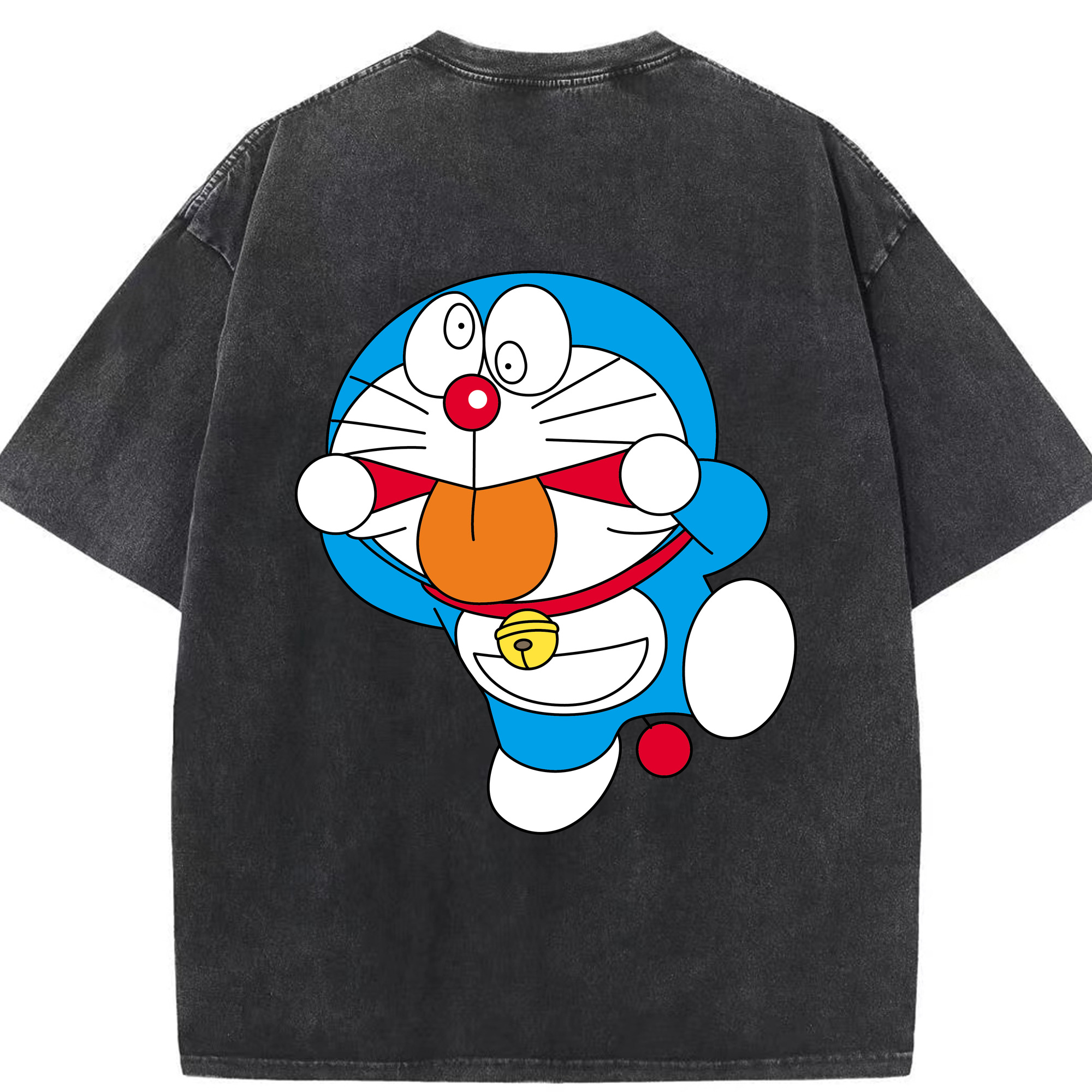 （画像用） ドラえもん Doraemon 綿100% ヴィンテージ風 半袖Tシャツ（背面プリント）