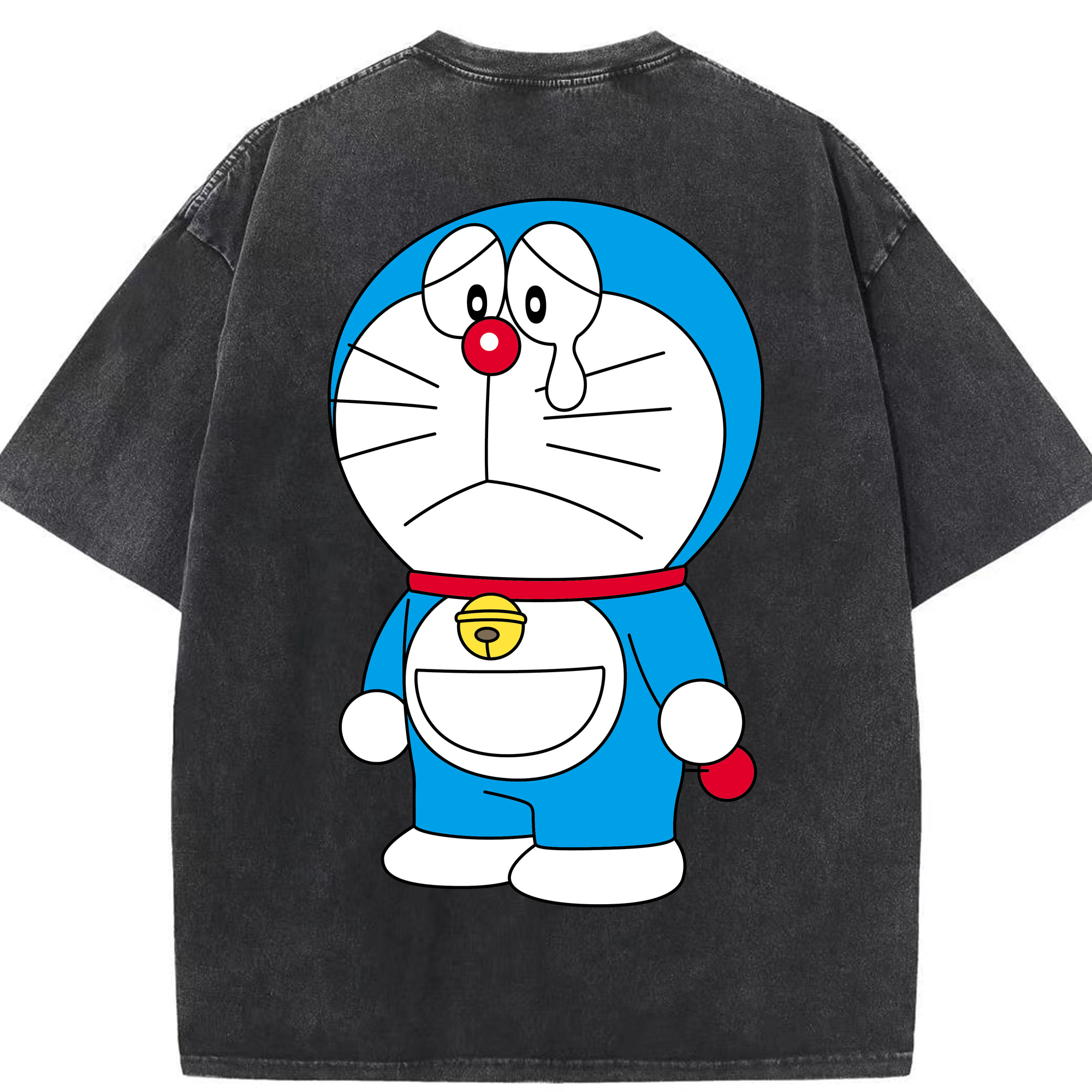 （画像用） ドラえもん Doraemon 綿100% ヴィンテージ風 半袖Tシャツ（背面プリント）