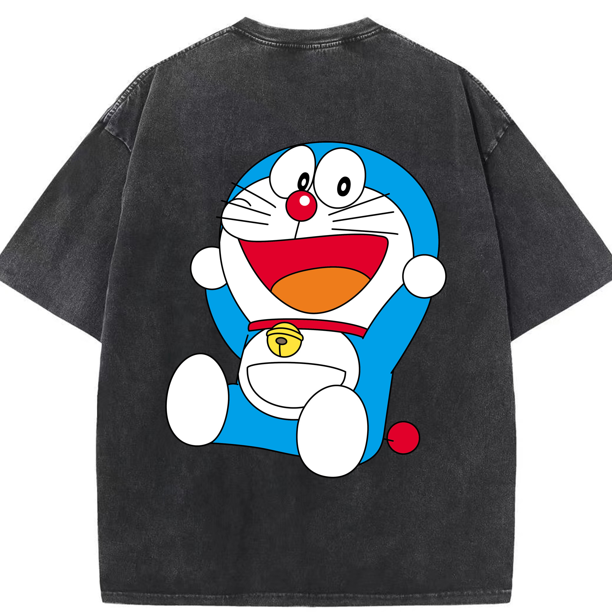 （画像用） ドラえもん Doraemon 綿100% ヴィンテージ風 半袖Tシャツ（背面プリント）