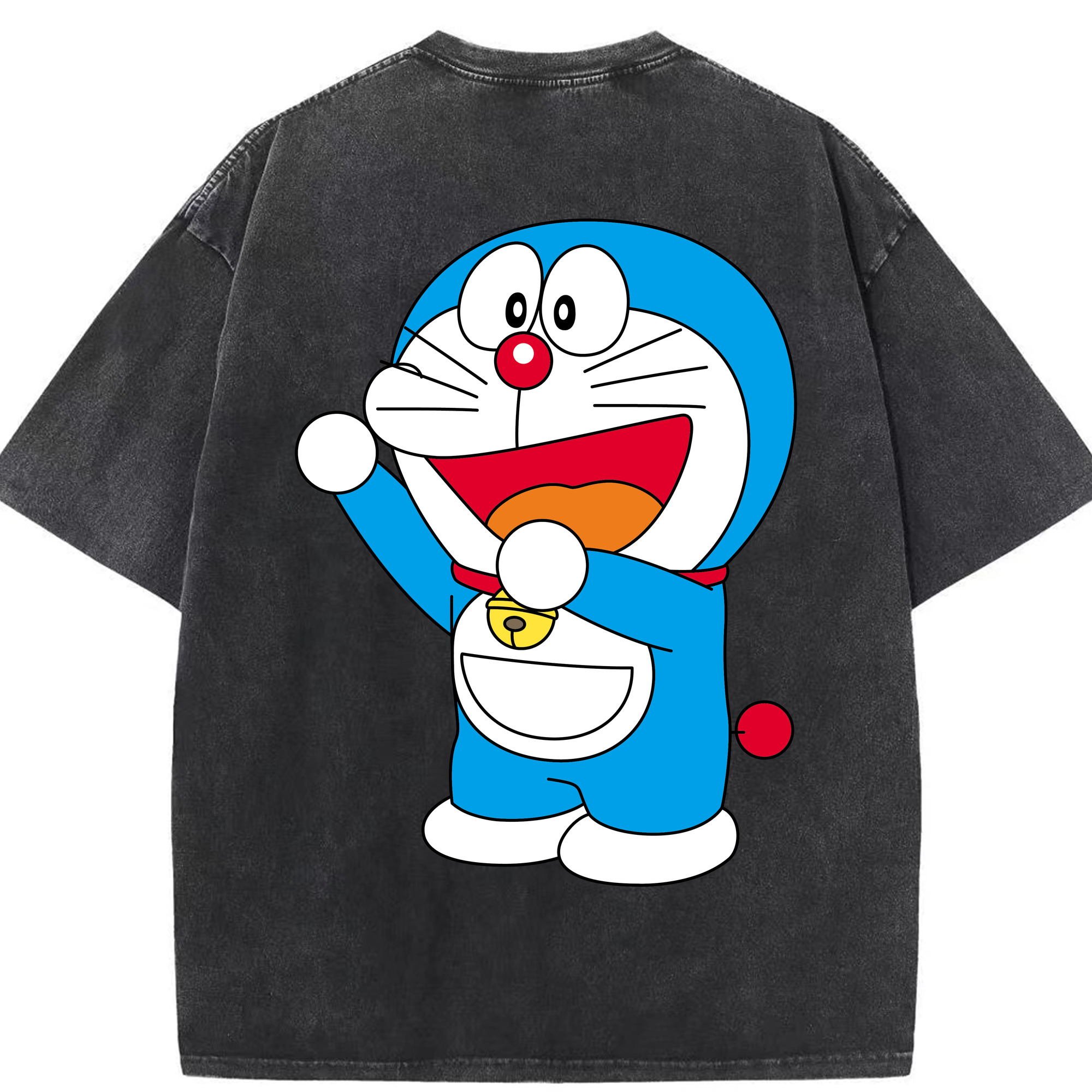 （画像用） ドラえもん Doraemon 綿100% ヴィンテージ風 半袖Tシャツ（背面プリント）