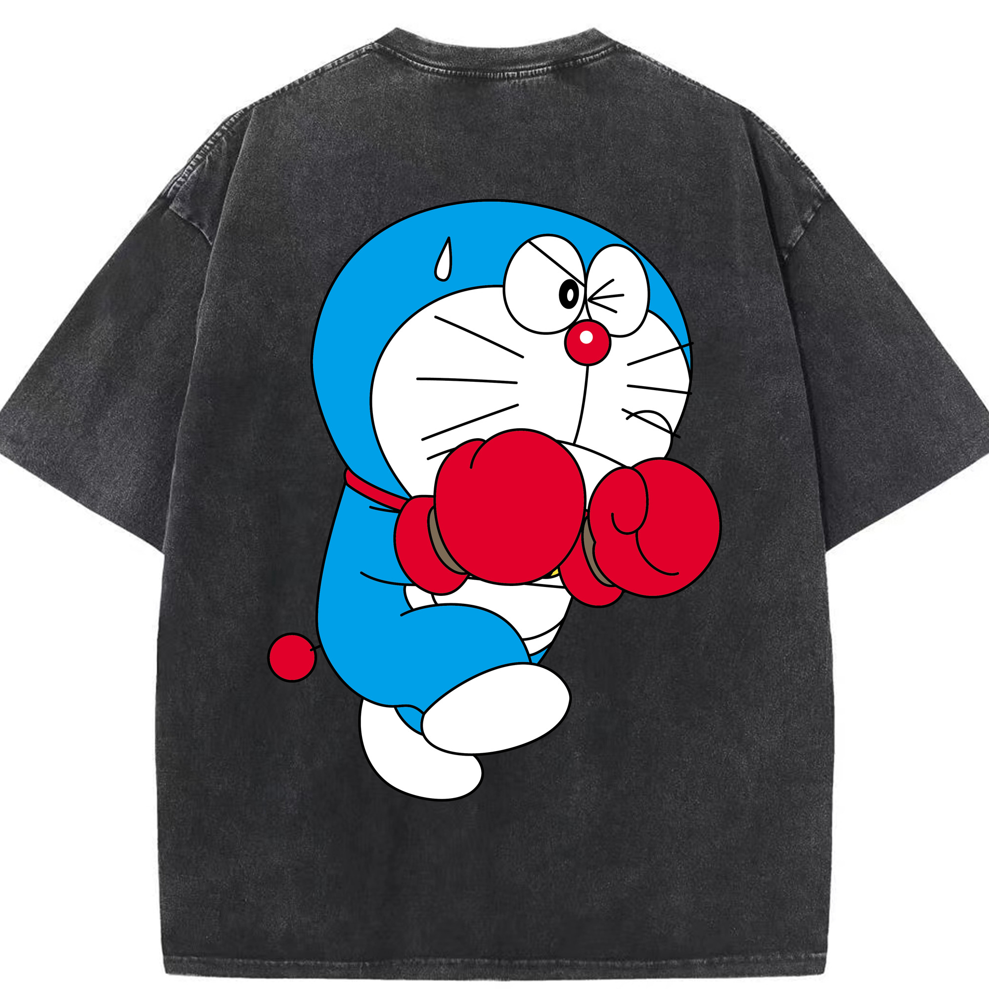 （画像用） ドラえもん Doraemon 綿100% ヴィンテージ風 半袖Tシャツ（背面プリント）