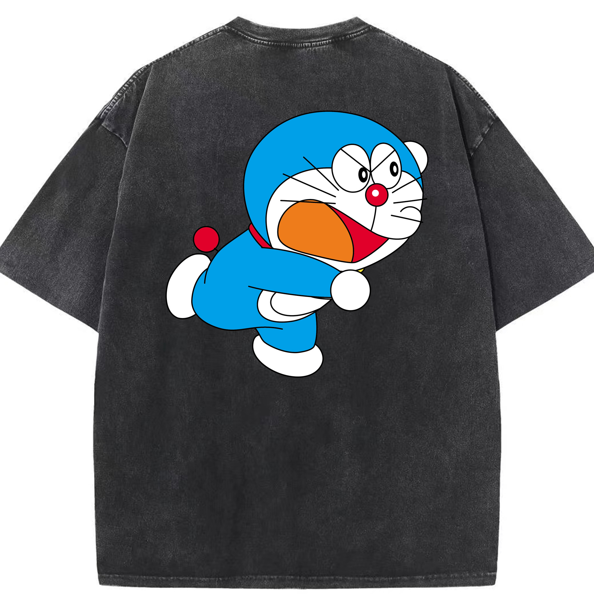 （画像用） ドラえもん Doraemon 綿100% ヴィンテージ風 半袖Tシャツ（背面プリント）