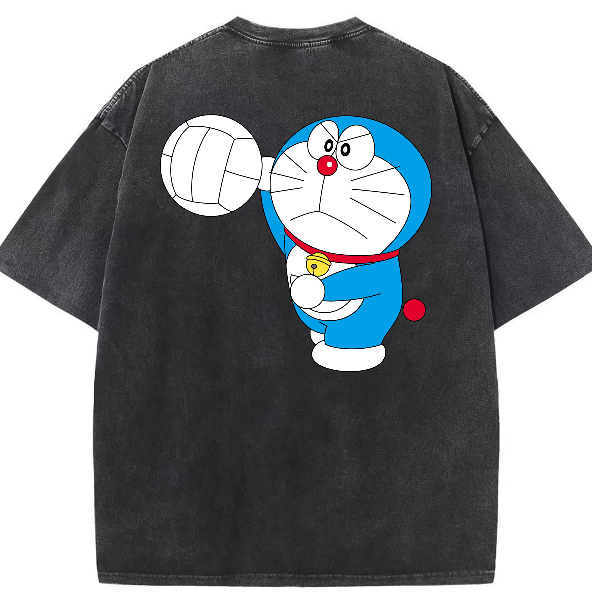 （画像用） ドラえもん Doraemon 綿100% ヴィンテージ風 半袖Tシャツ（背面プリント）