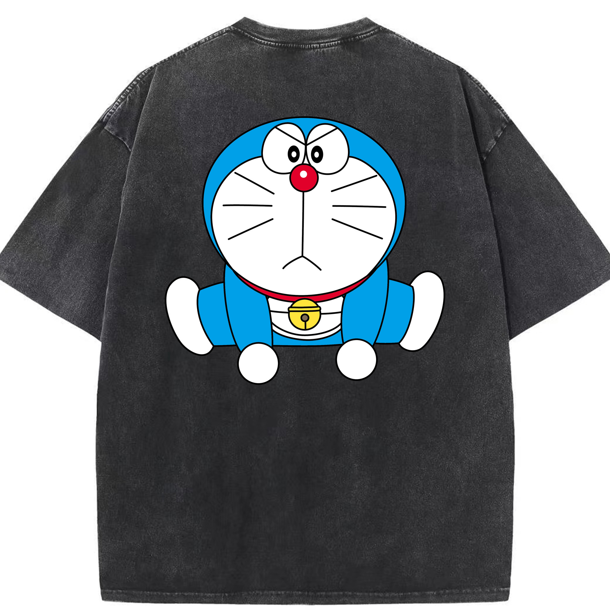 （画像用） ドラえもん Doraemon 綿100% ヴィンテージ風 半袖Tシャツ（背面プリント）