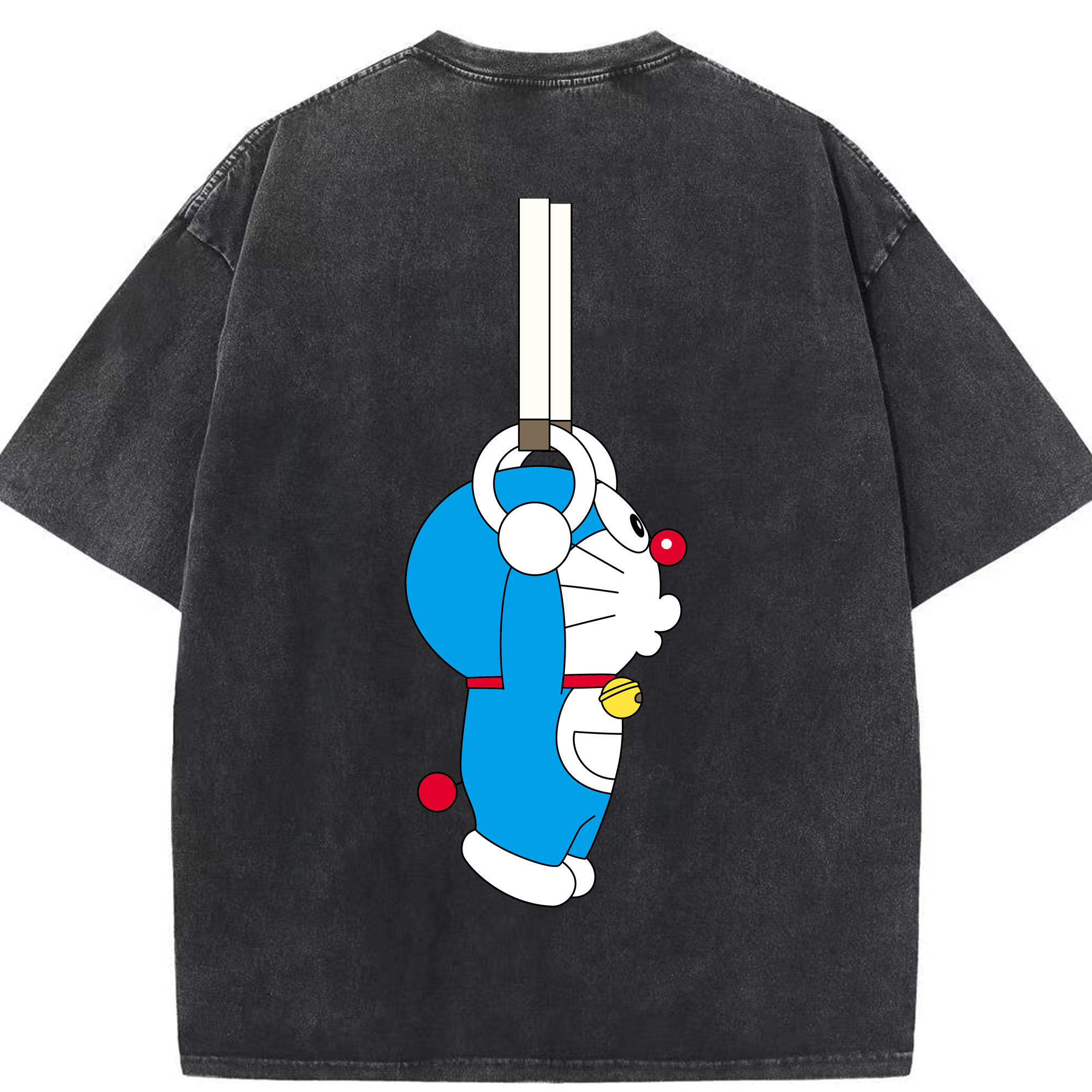 （画像用） ドラえもん Doraemon 綿100% ヴィンテージ風 半袖Tシャツ（背面プリント）