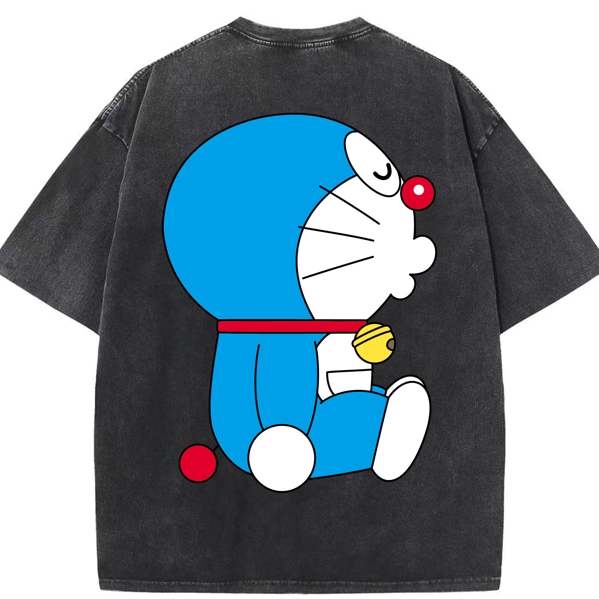 （画像用） ドラえもん Doraemon 綿100% ヴィンテージ風 半袖Tシャツ（背面プリント）