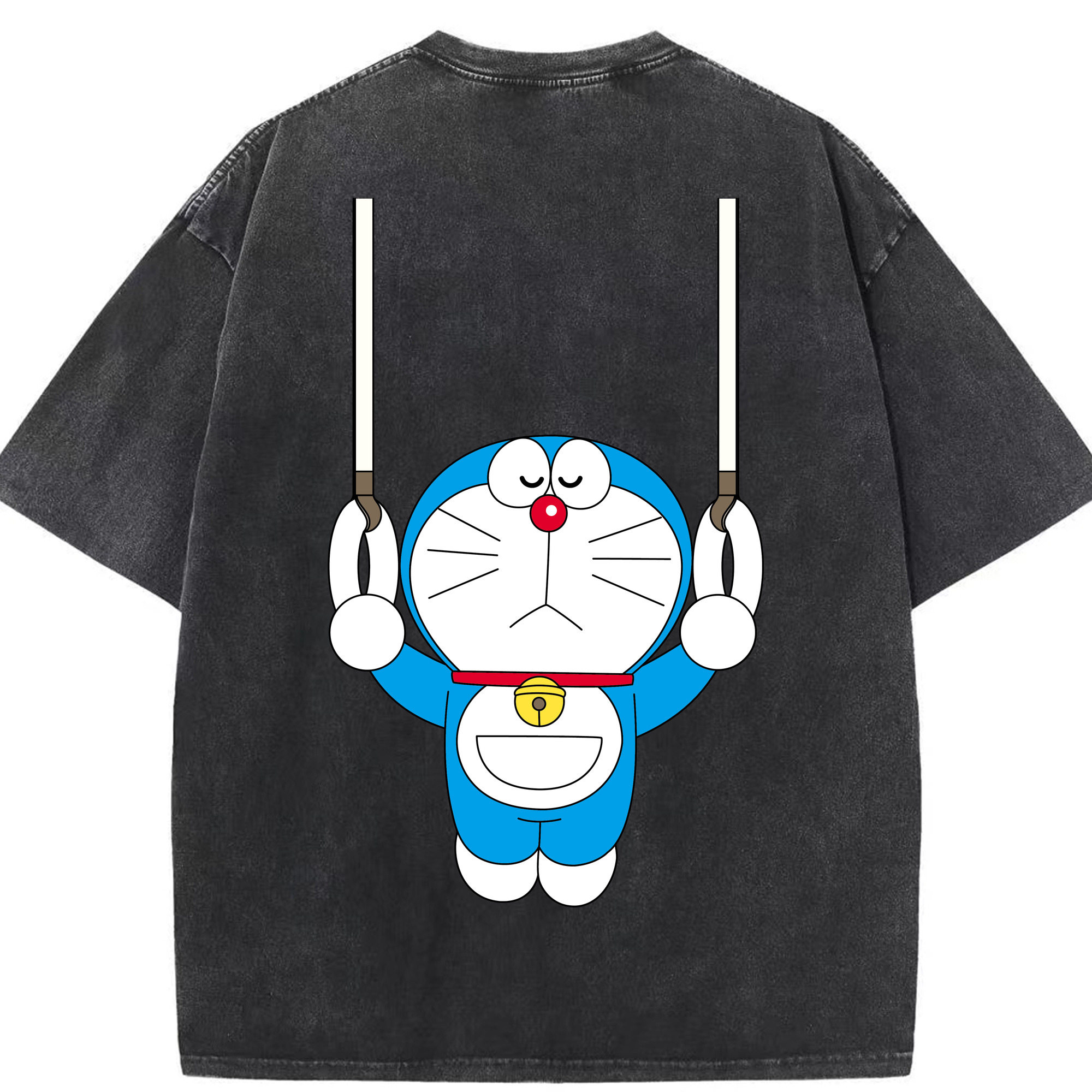 （画像用） ドラえもん Doraemon 綿100% ヴィンテージ風 半袖Tシャツ（背面プリント）