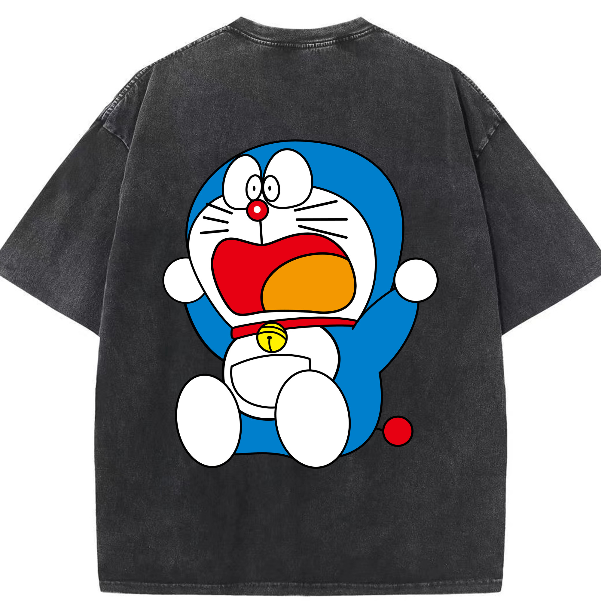 （画像用） ドラえもん Doraemon 綿100% ヴィンテージ風 半袖Tシャツ（背面プリント）