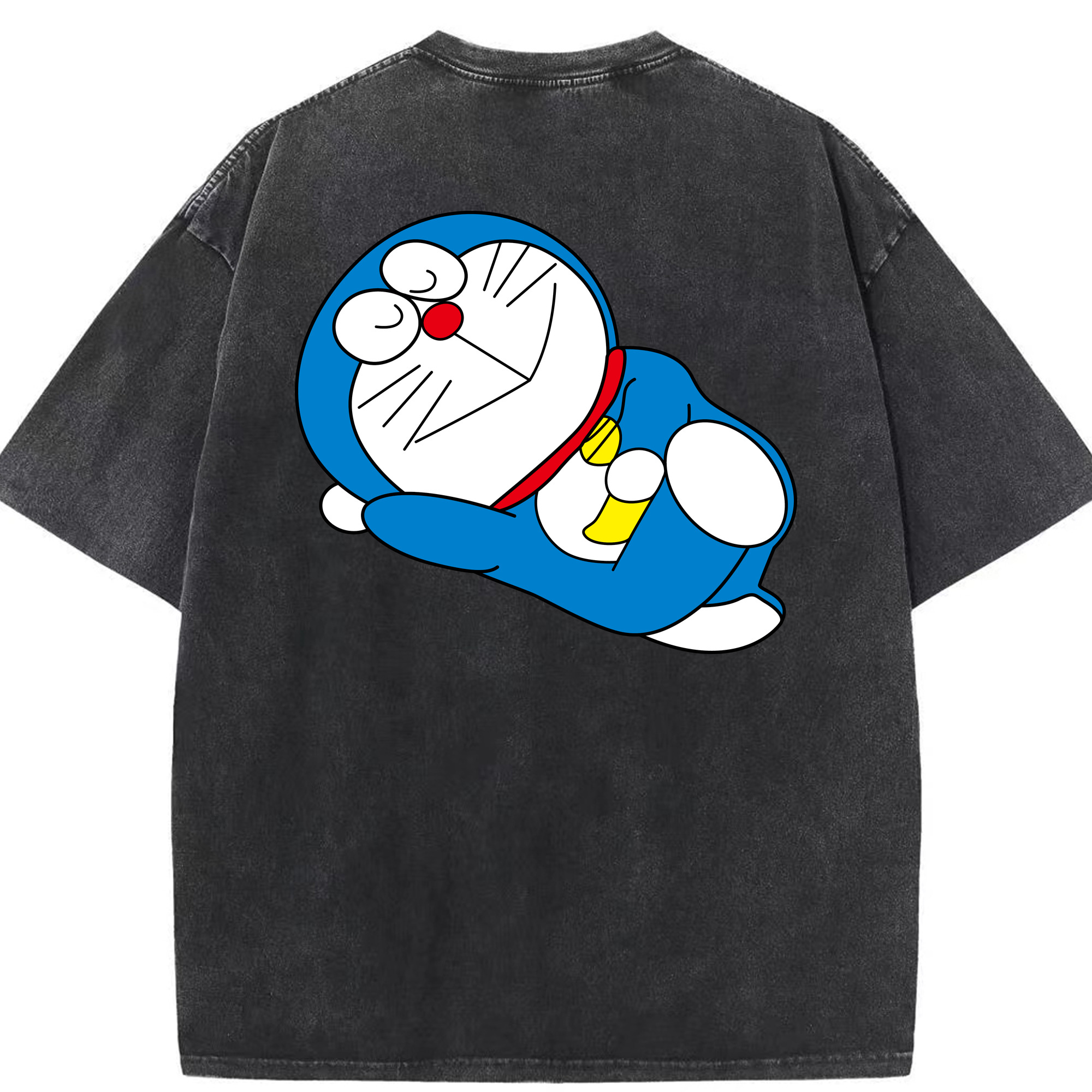 （画像用） ドラえもん Doraemon 綿100% ヴィンテージ風 半袖Tシャツ（背面プリント）