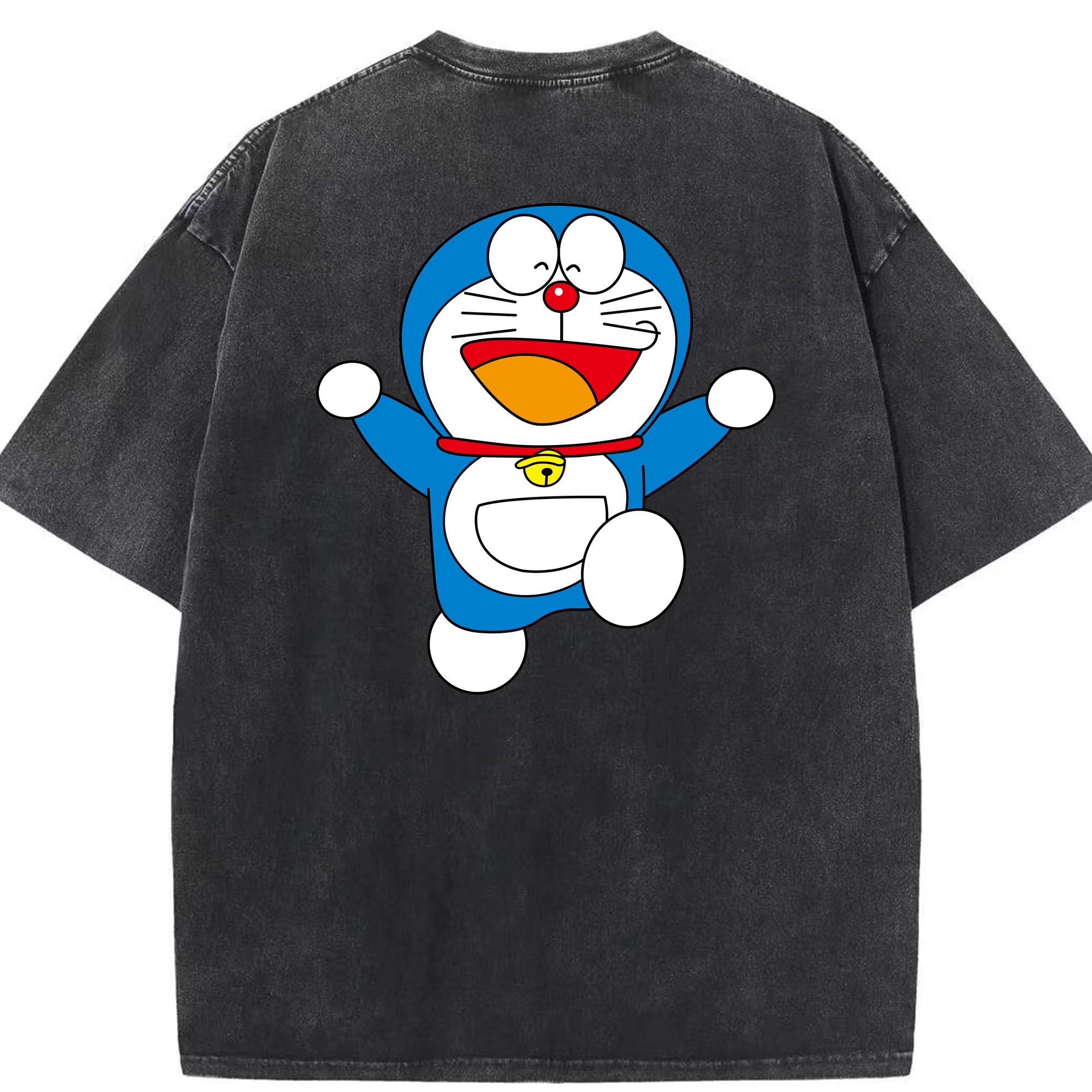 （画像用） ドラえもん Doraemon 綿100% ヴィンテージ風 半袖Tシャツ（背面プリント）