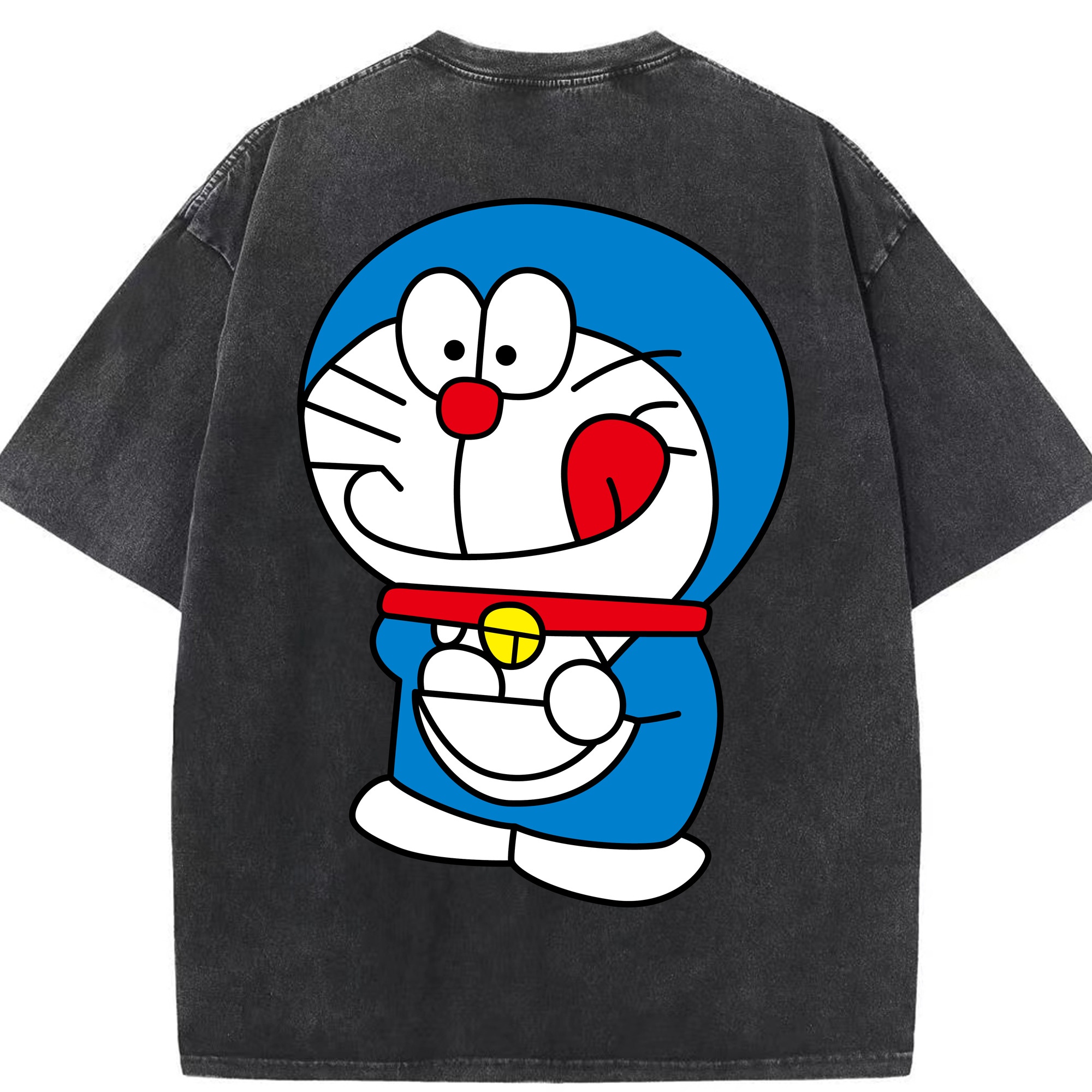 （画像用） ドラえもん Doraemon 綿100% ヴィンテージ風 半袖Tシャツ（背面プリント）