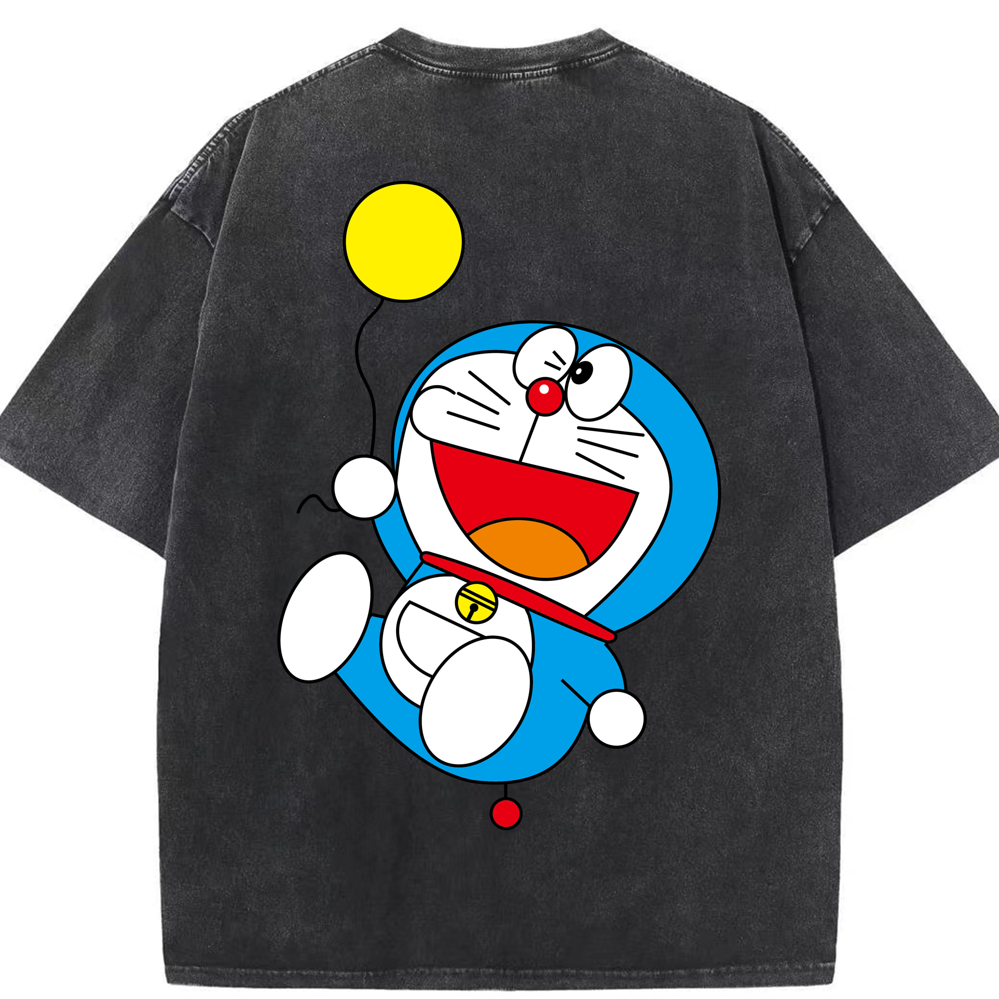 （画像用） ドラえもん Doraemon 綿100% ヴィンテージ風 半袖Tシャツ（背面プリント）