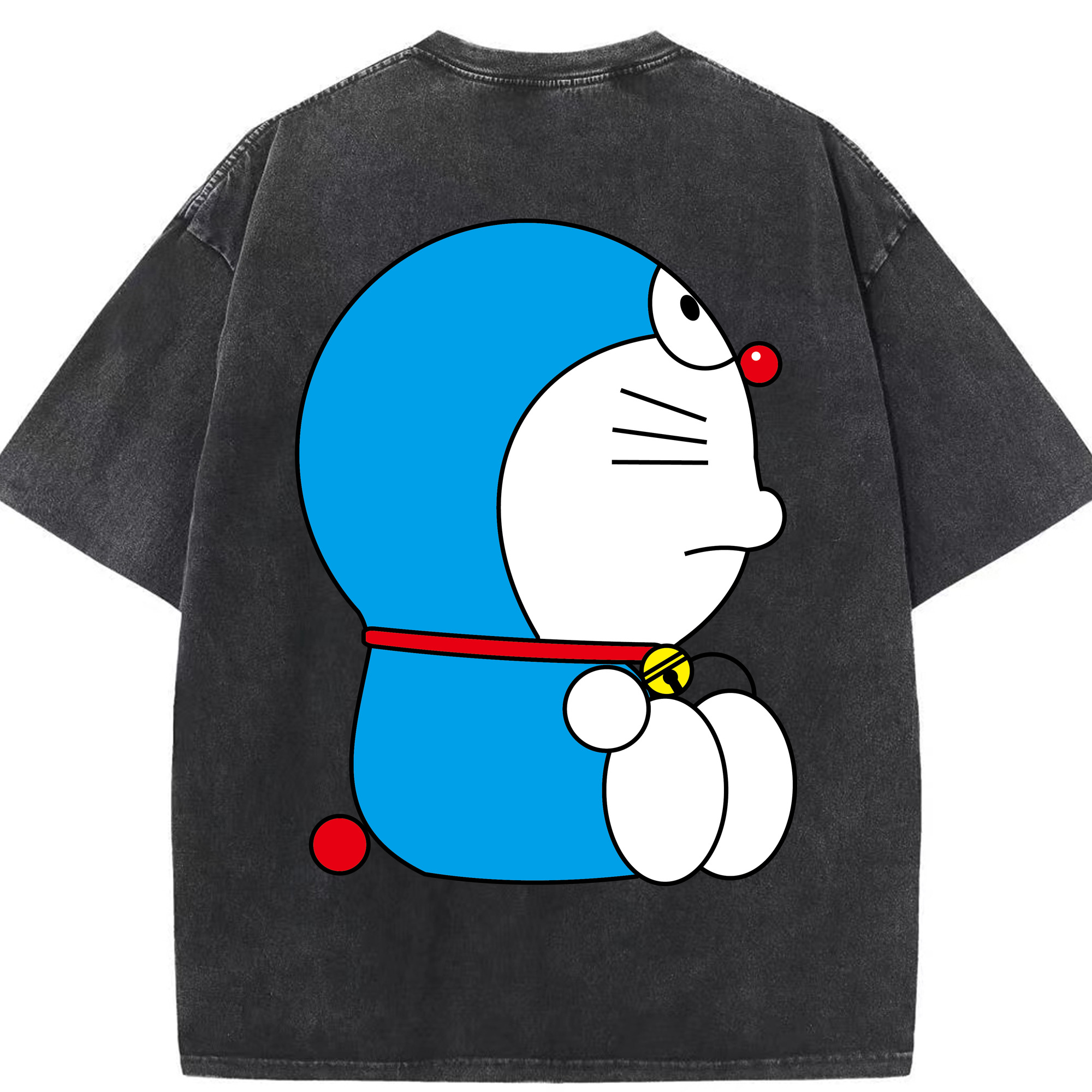 （画像用） ドラえもん Doraemon 綿100% ヴィンテージ風 半袖Tシャツ（背面プリント）