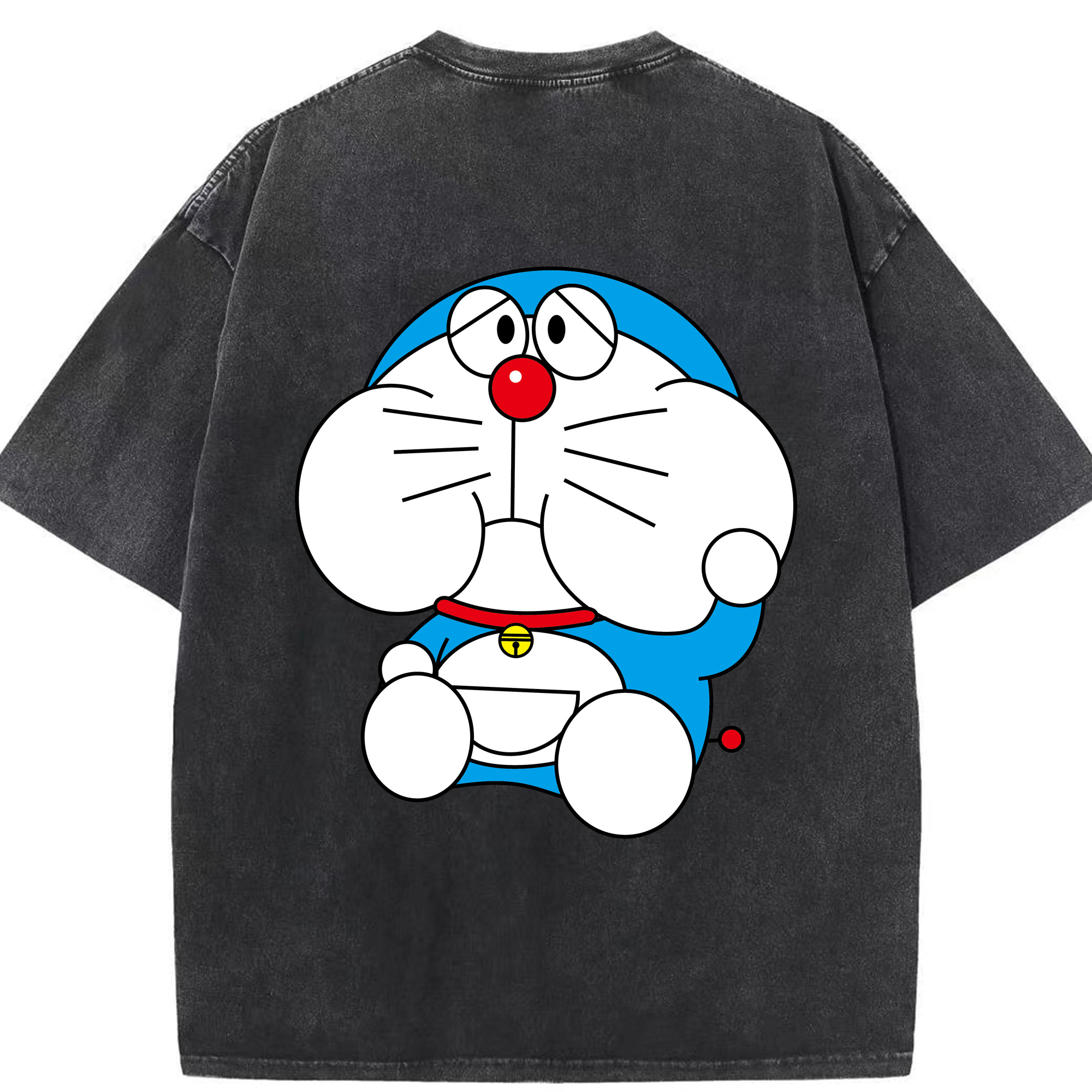 （画像用） ドラえもん Doraemon 綿100% ヴィンテージ風 半袖Tシャツ（背面プリント）