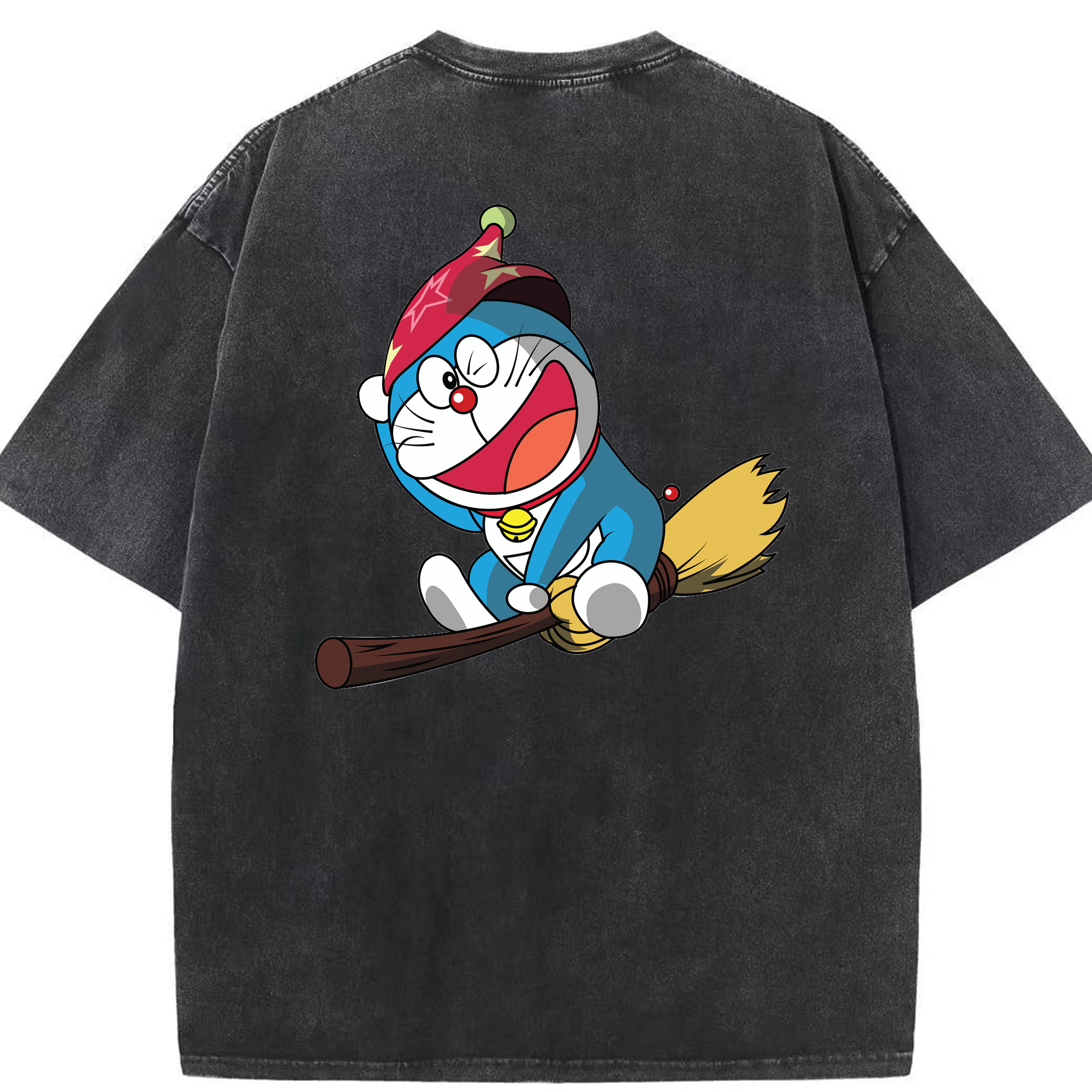 （画像用） ドラえもん Doraemon 綿100% ヴィンテージ風 半袖Tシャツ（背面プリント）