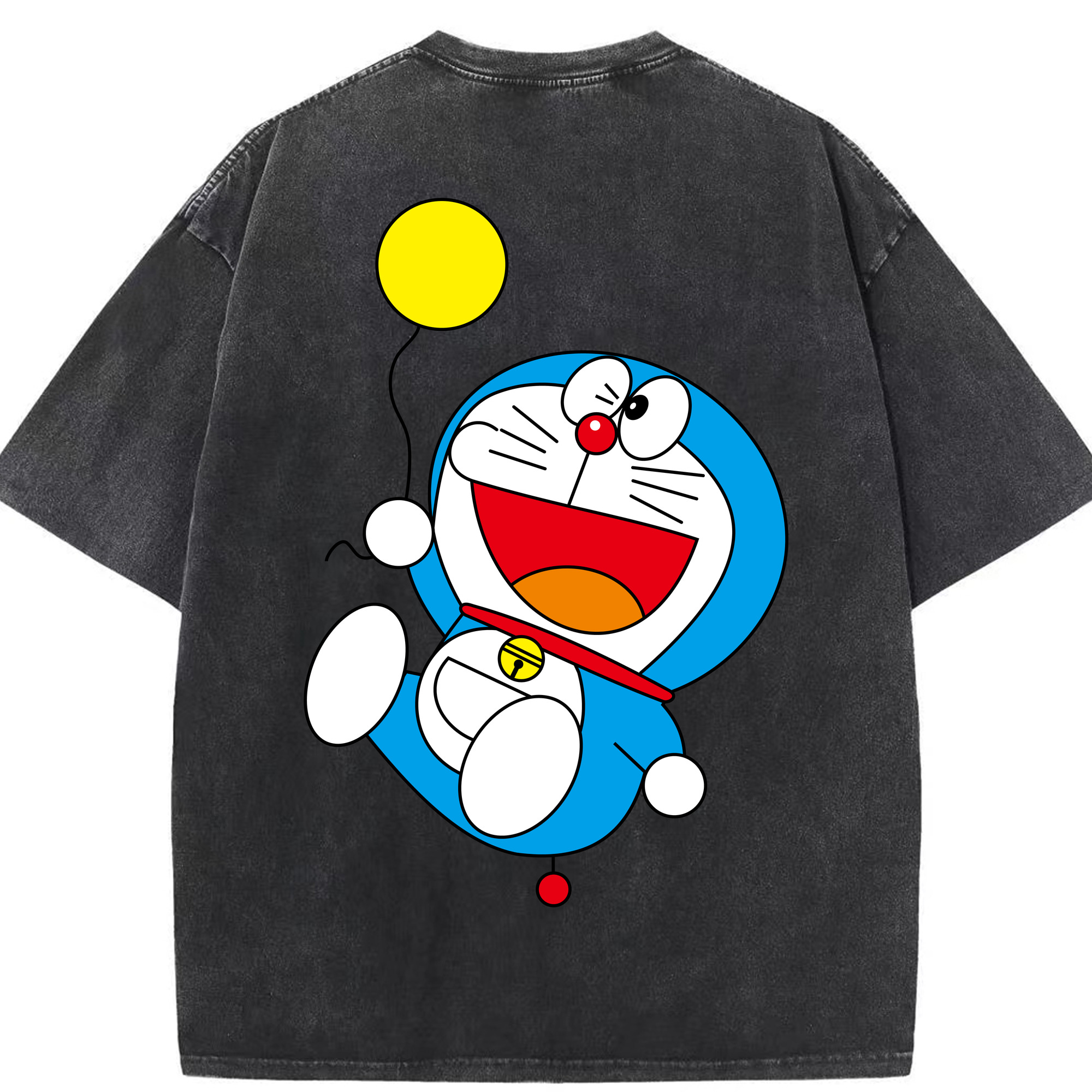 （画像用） ドラえもん Doraemon 綿100% ヴィンテージ風 半袖Tシャツ（背面プリント）