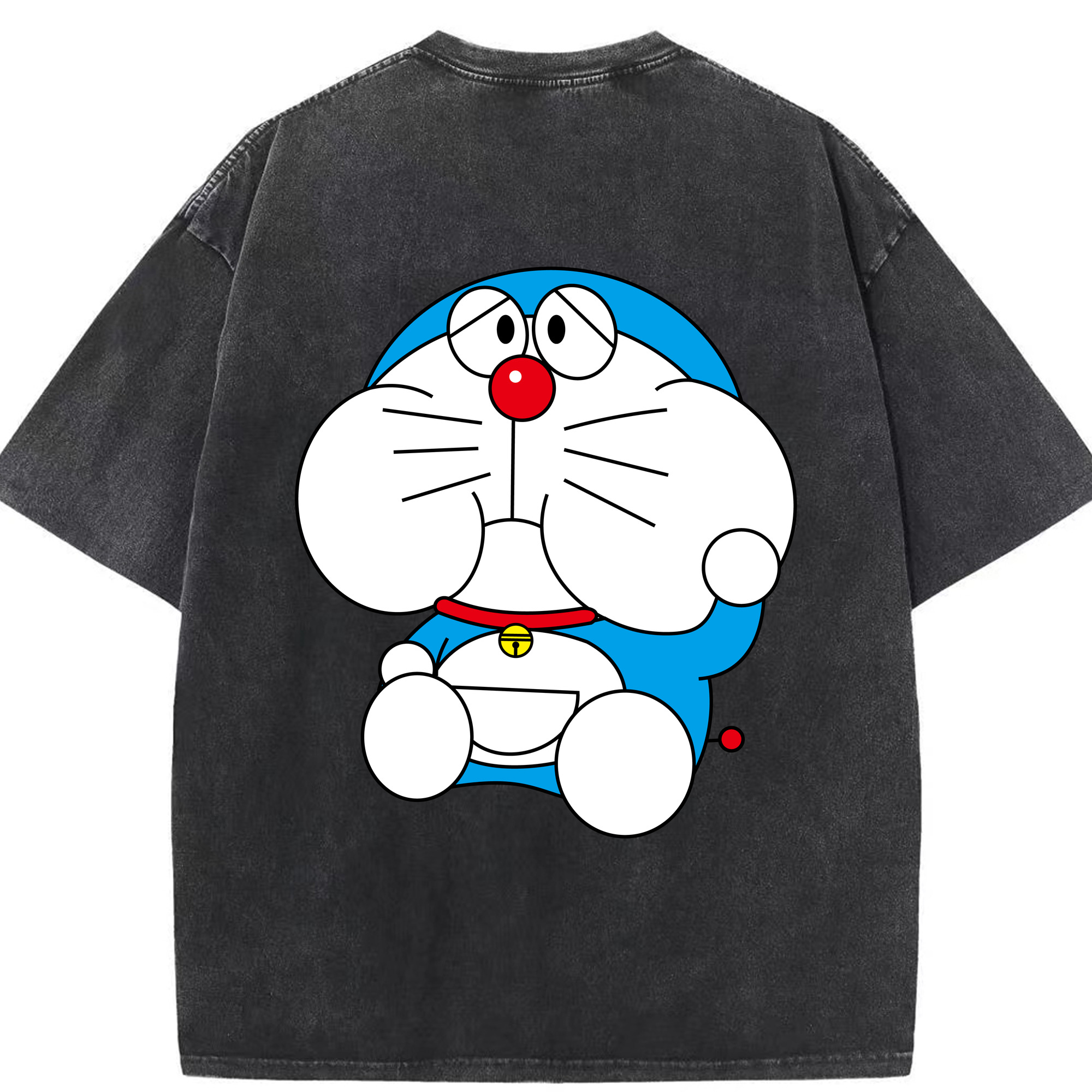 （画像用） ドラえもん Doraemon 綿100% ヴィンテージ風 半袖Tシャツ（背面プリント）