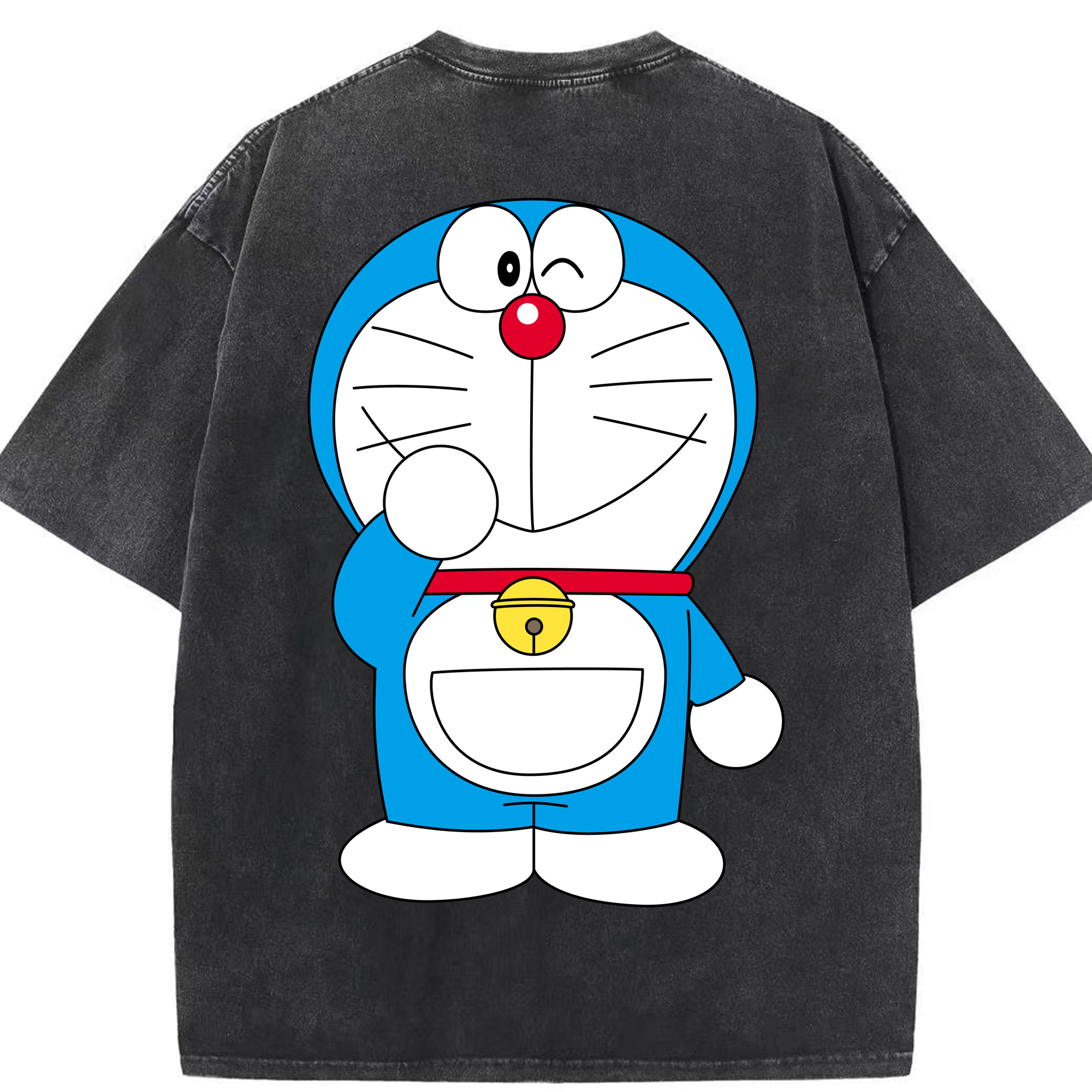 （画像用） ドラえもん Doraemon 綿100% ヴィンテージ風 半袖Tシャツ（背面プリント）