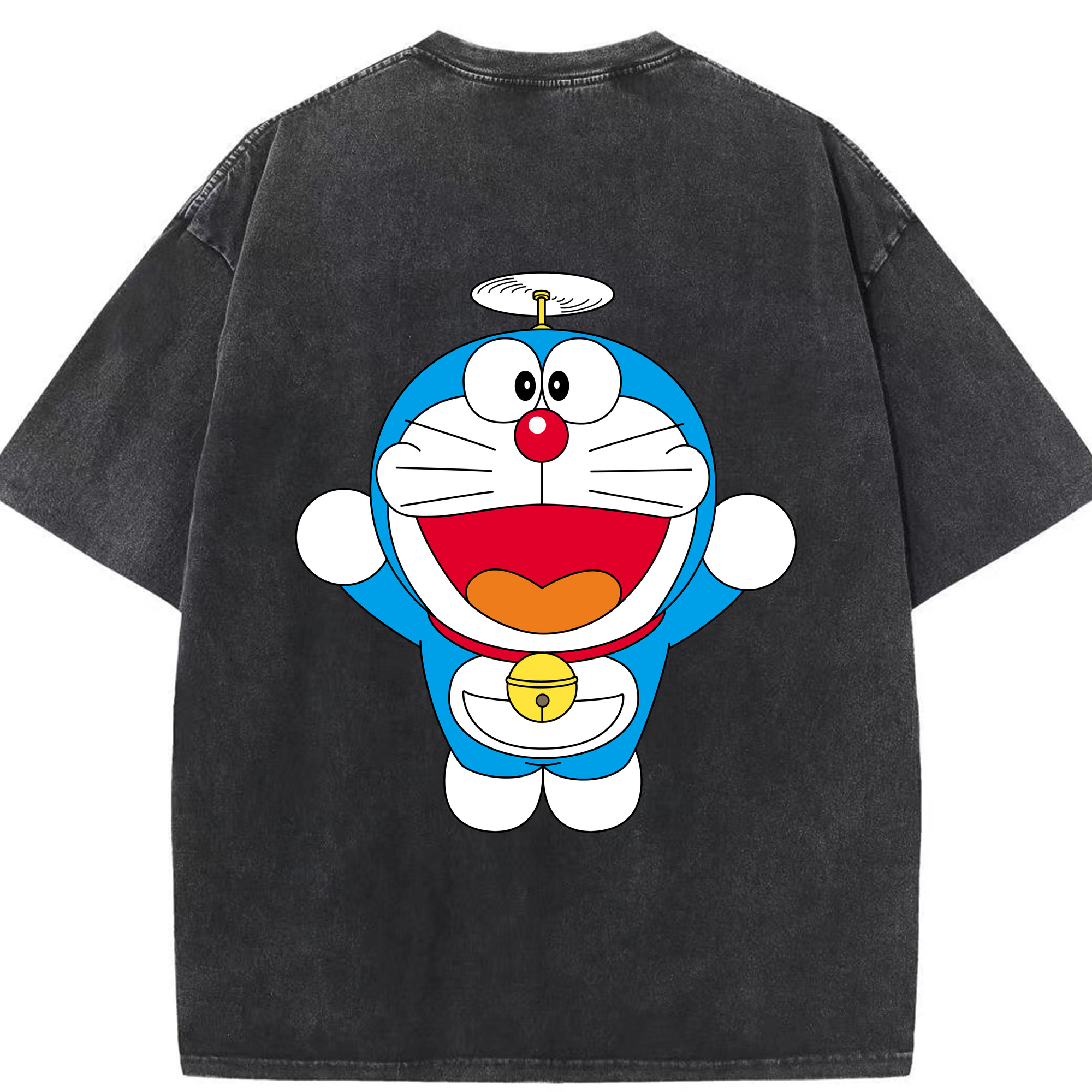 （画像用） ドラえもん Doraemon 綿100% ヴィンテージ風 半袖Tシャツ（背面プリント）