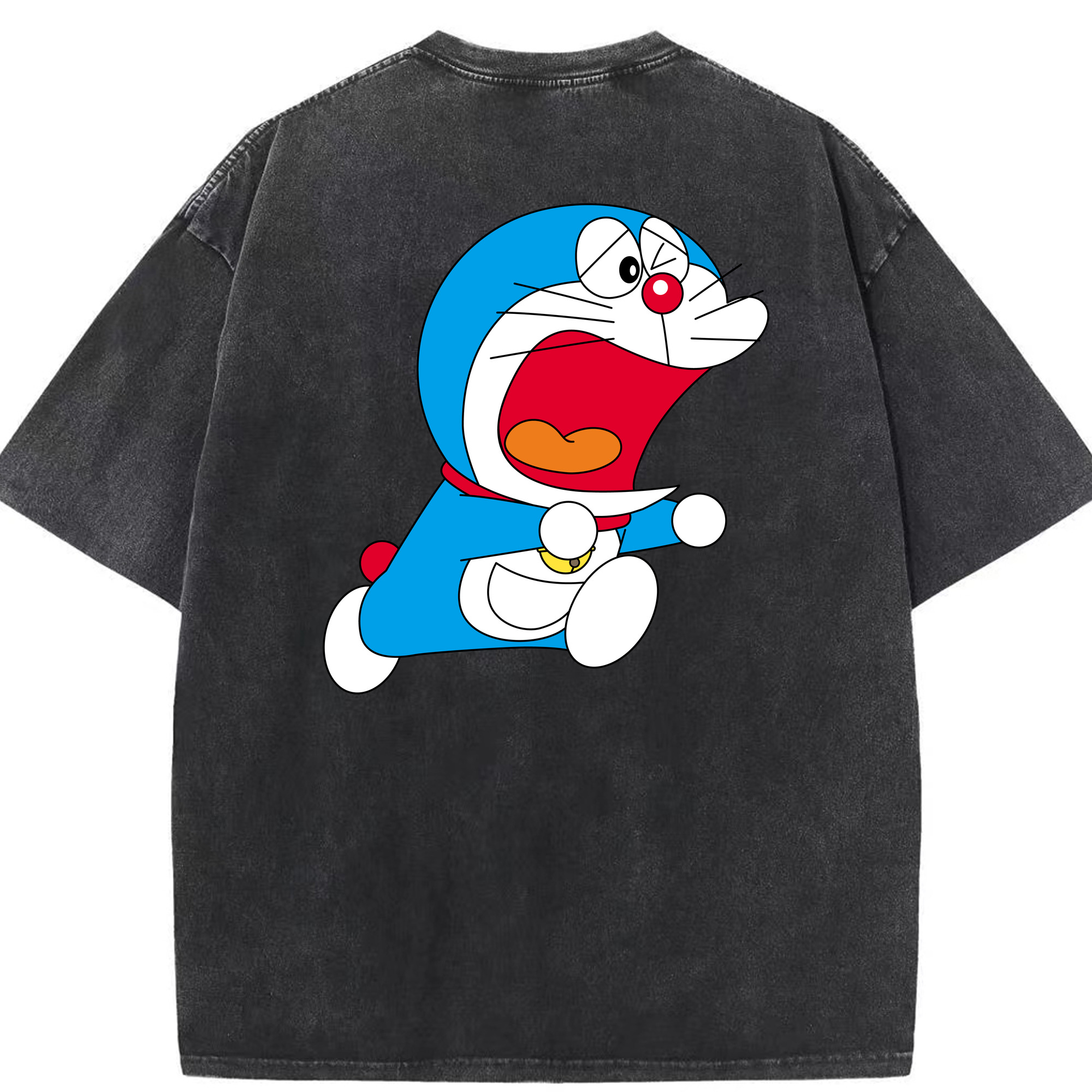 （画像用） ドラえもん Doraemon 綿100% ヴィンテージ風 半袖Tシャツ（背面プリント）