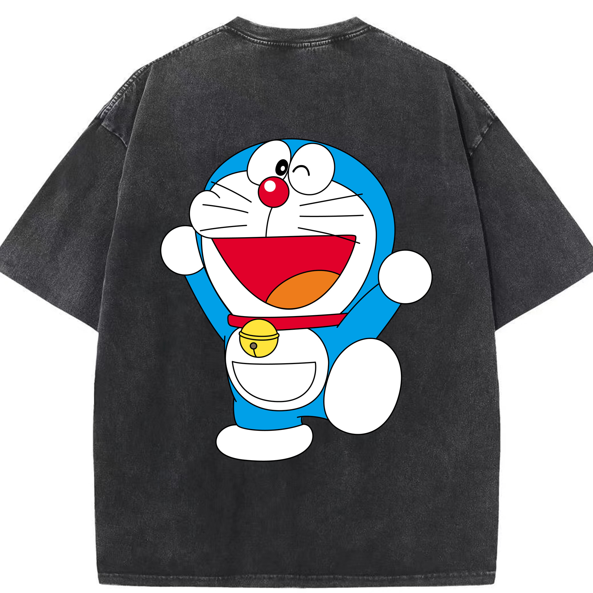 （画像用） ドラえもん Doraemon 綿100% ヴィンテージ風 半袖Tシャツ（背面プリント）