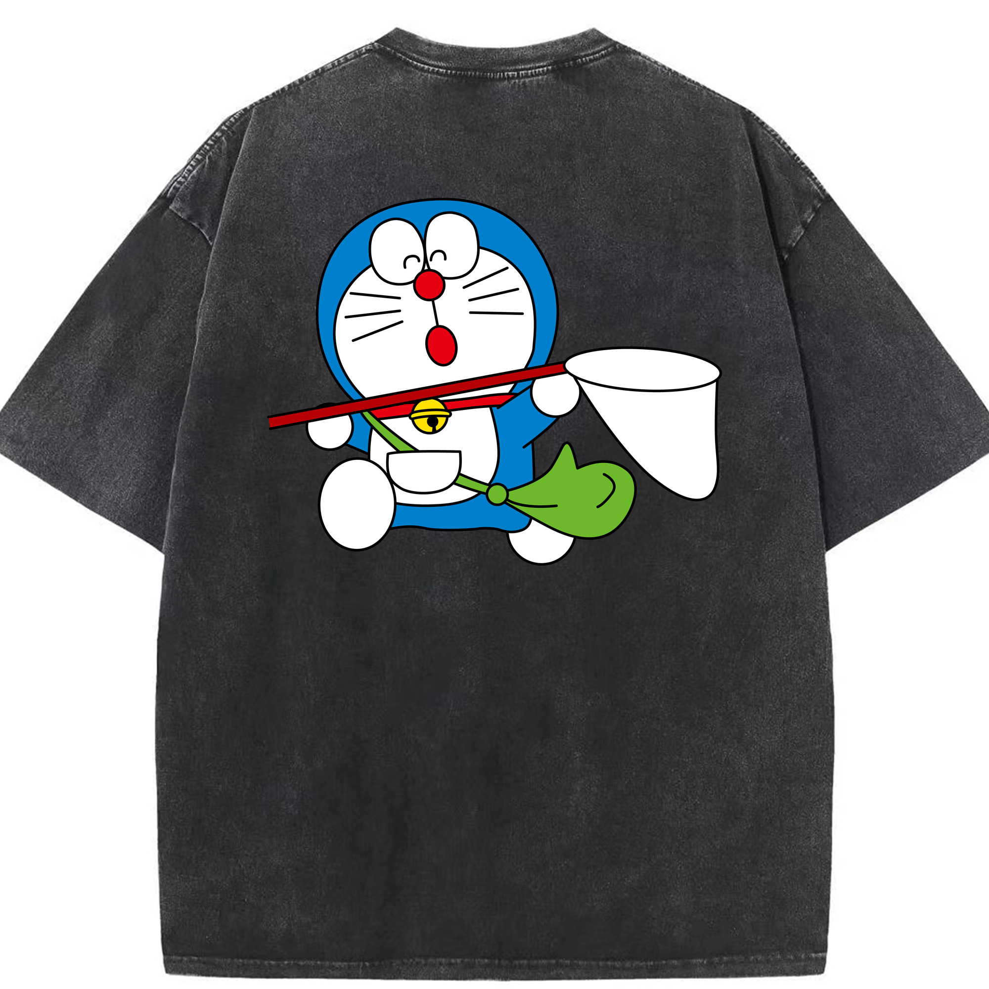 （画像用） ドラえもん Doraemon 綿100% ヴィンテージ風 半袖Tシャツ（背面プリント）