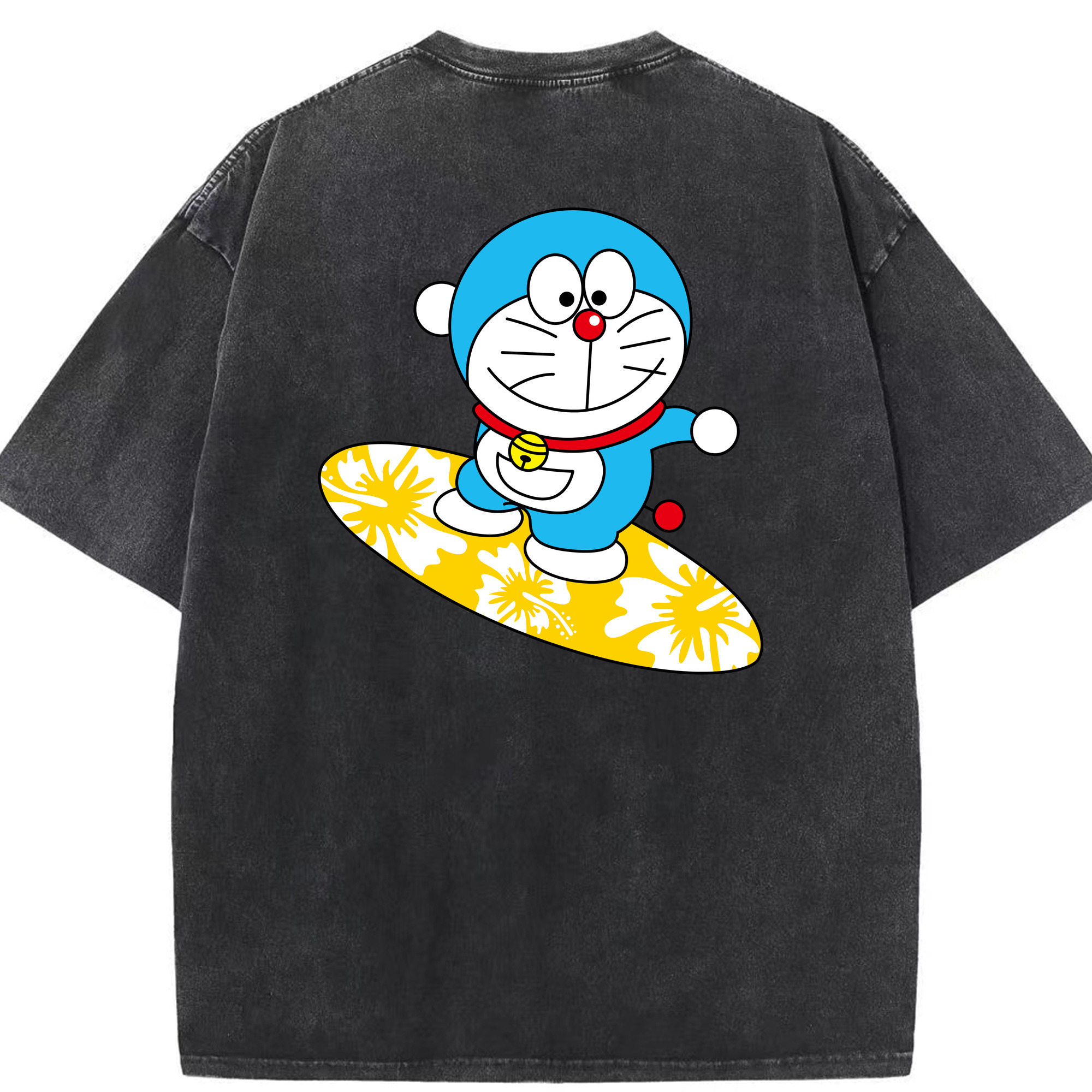 （画像用） ドラえもん Doraemon 綿100% ヴィンテージ風 半袖Tシャツ（背面プリント）