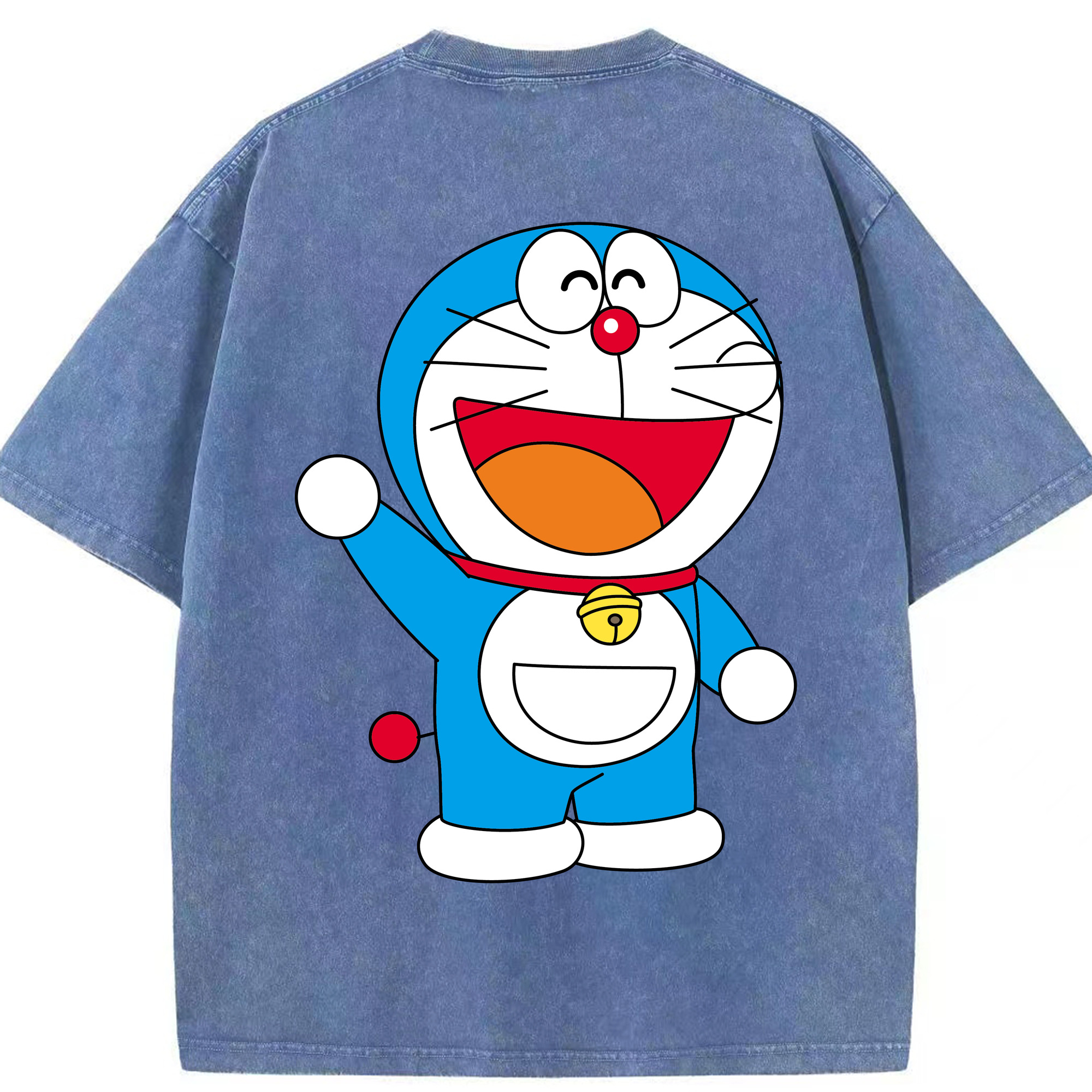 （画像用） ドラえもん Doraemon 綿100% ヴィンテージ風 半袖Tシャツ（背面プリント）