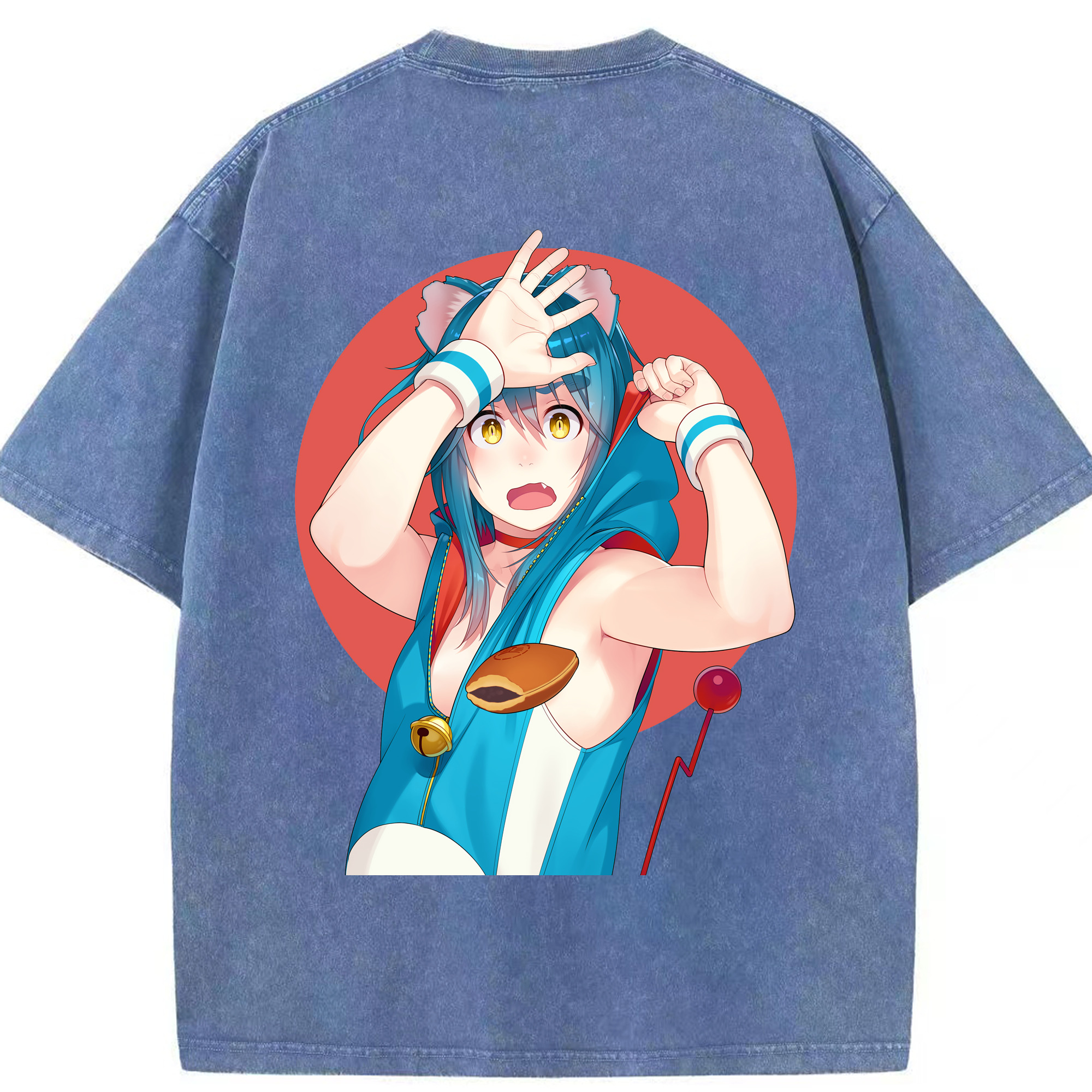 （画像用） ドラえもん Doraemon 綿100% ヴィンテージ風 半袖Tシャツ（背面プリント）