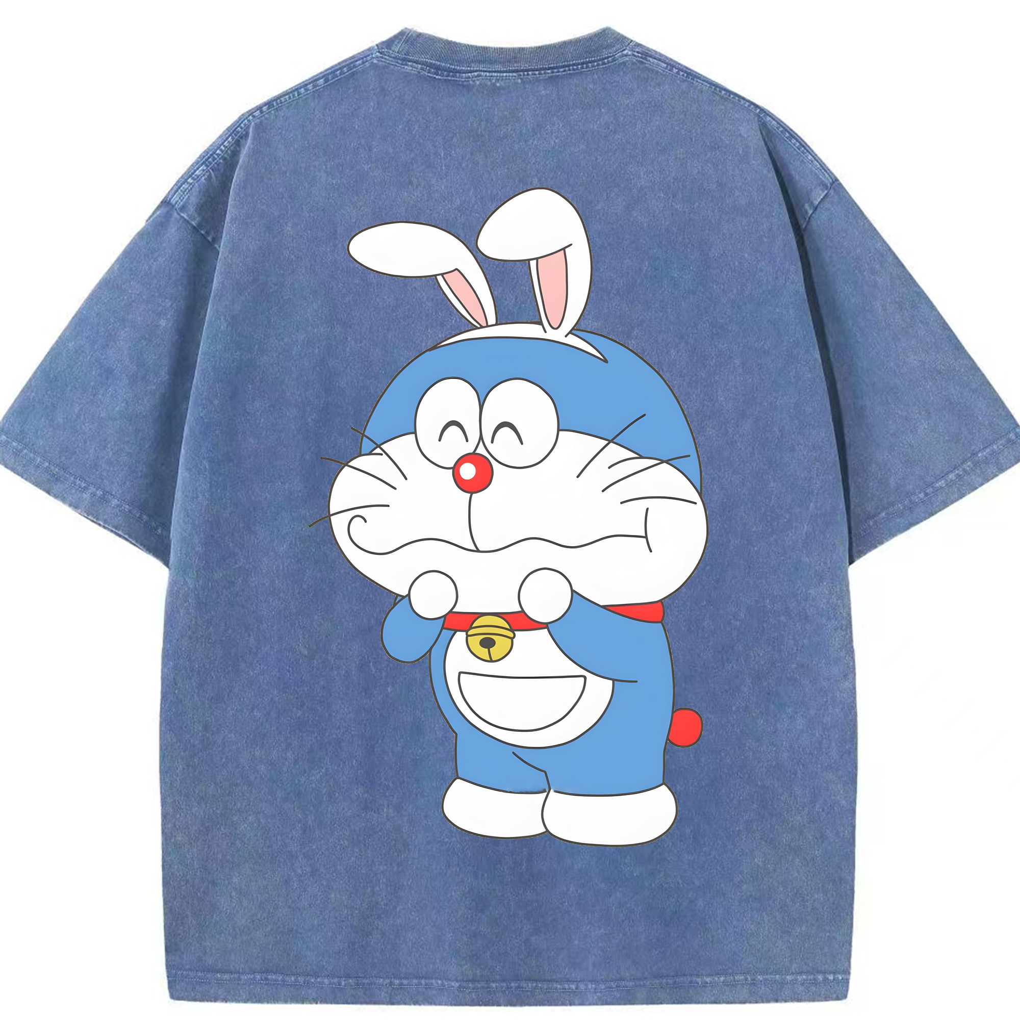 （画像用） ドラえもん Doraemon 綿100% ヴィンテージ風 半袖Tシャツ（背面プリント）