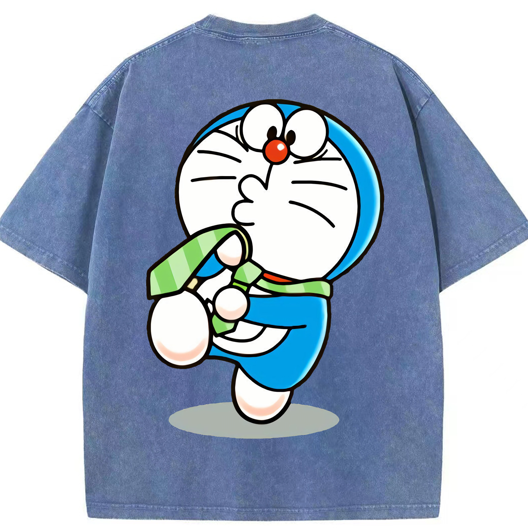 （画像用） ドラえもん Doraemon 綿100% ヴィンテージ風 半袖Tシャツ（背面プリント）