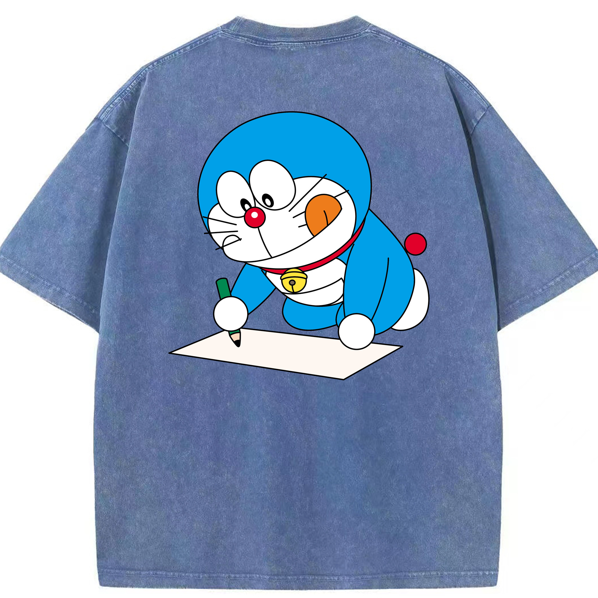 （画像用） ドラえもん Doraemon 綿100% ヴィンテージ風 半袖Tシャツ（背面プリント）