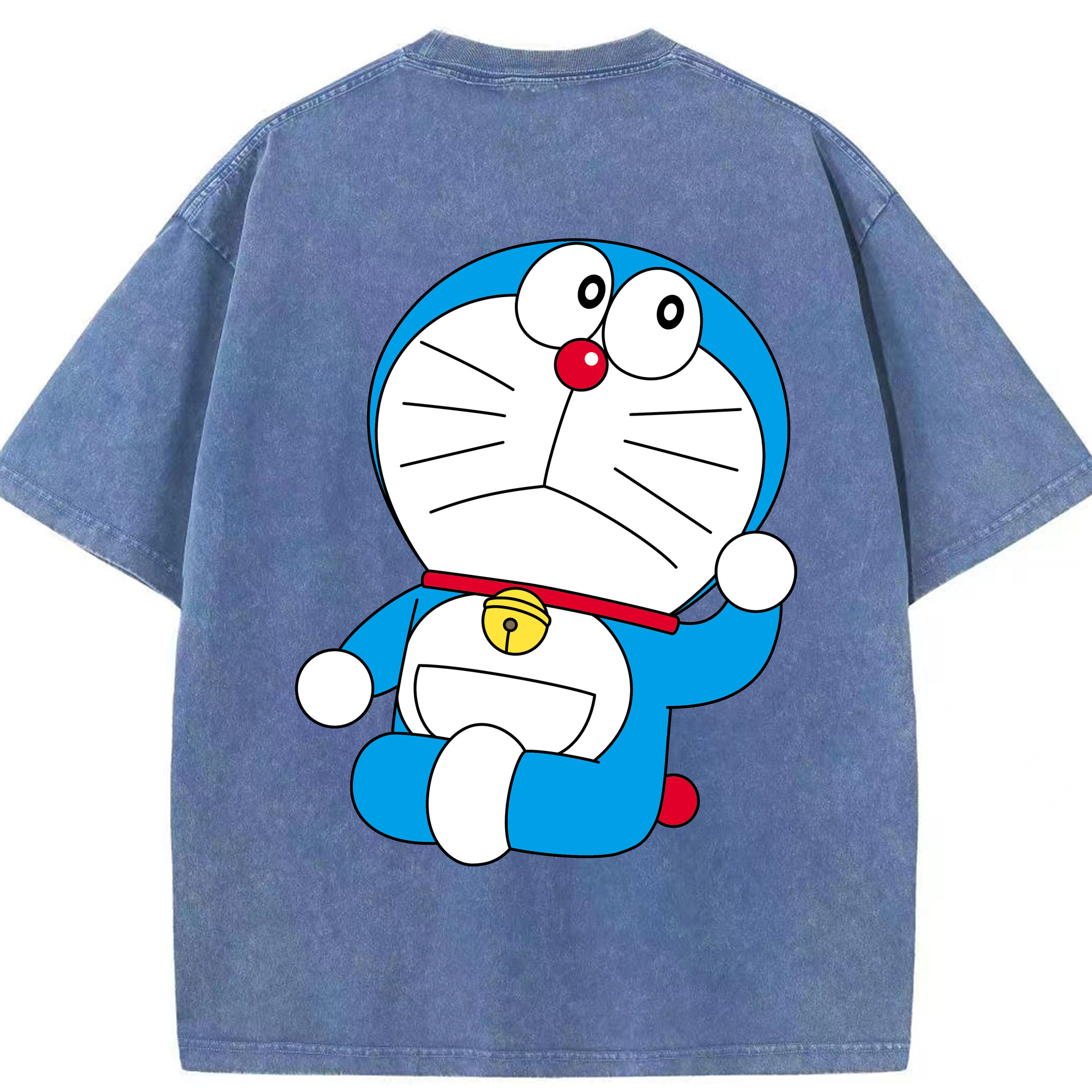 （画像用） ドラえもん Doraemon 綿100% ヴィンテージ風 半袖Tシャツ（背面プリント）