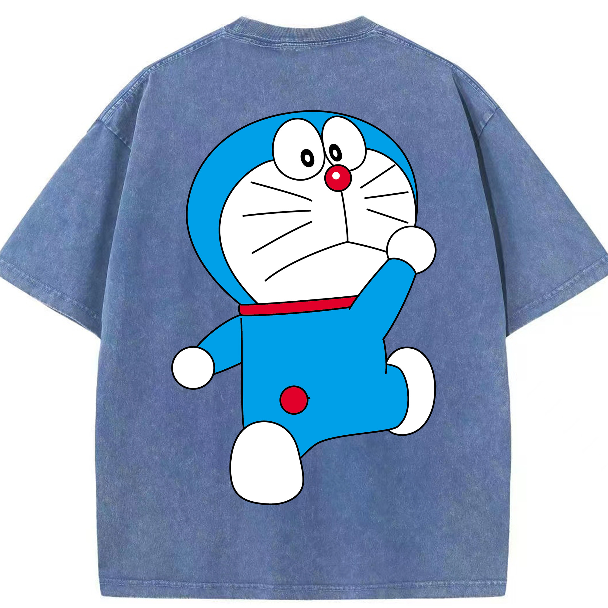 （画像用） ドラえもん Doraemon 綿100% ヴィンテージ風 半袖Tシャツ（背面プリント）