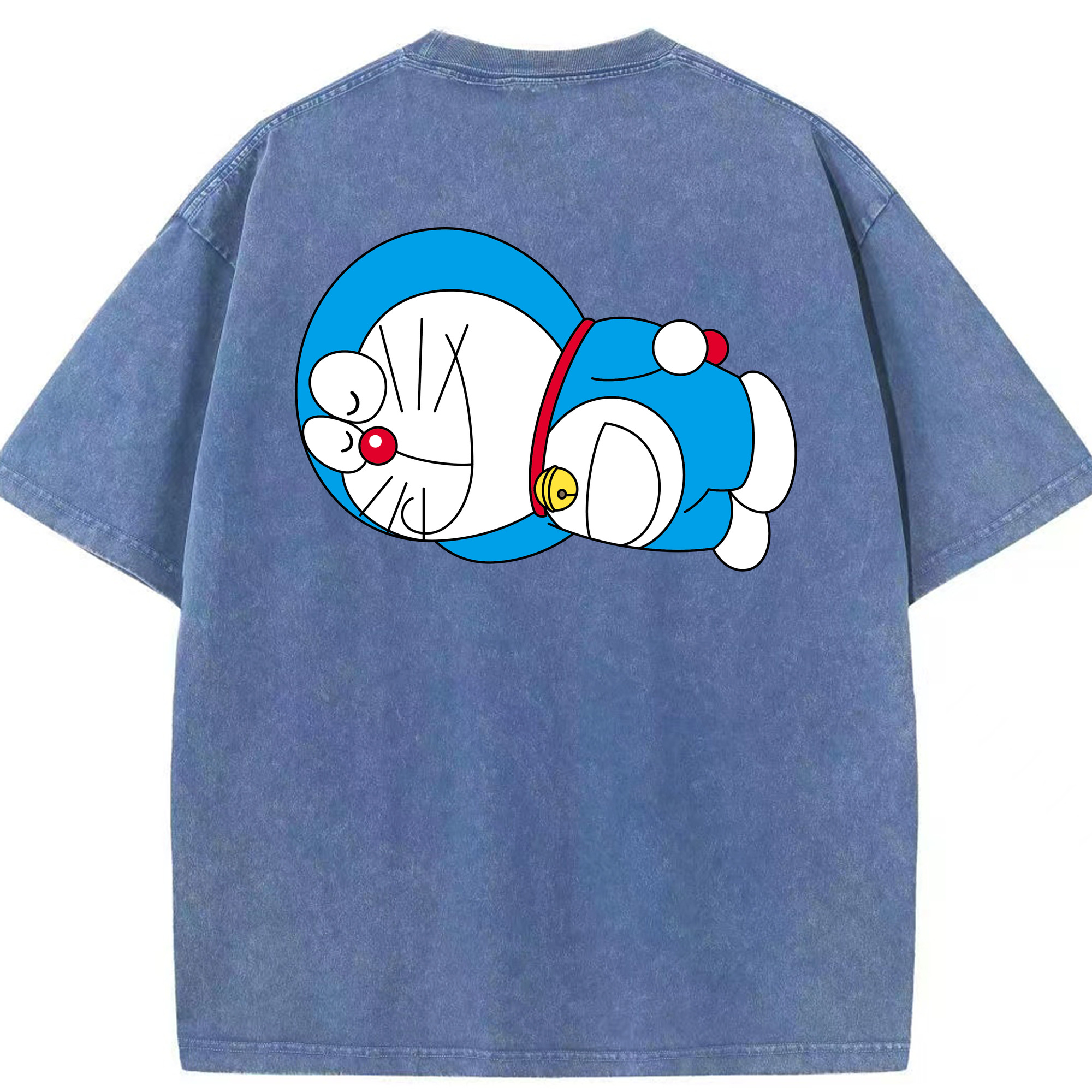 （画像用） ドラえもん Doraemon 綿100% ヴィンテージ風 半袖Tシャツ（背面プリント）