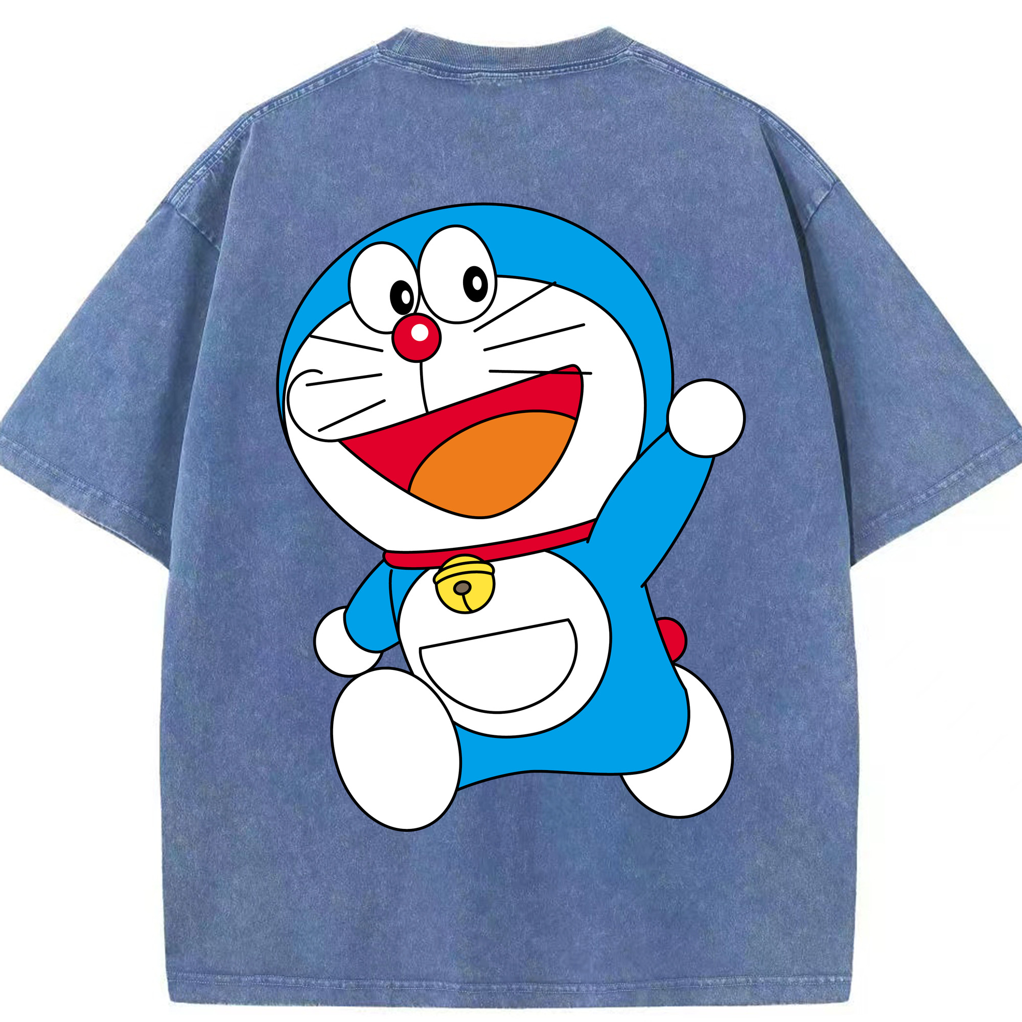 （画像用） ドラえもん Doraemon 綿100% ヴィンテージ風 半袖Tシャツ（背面プリント）