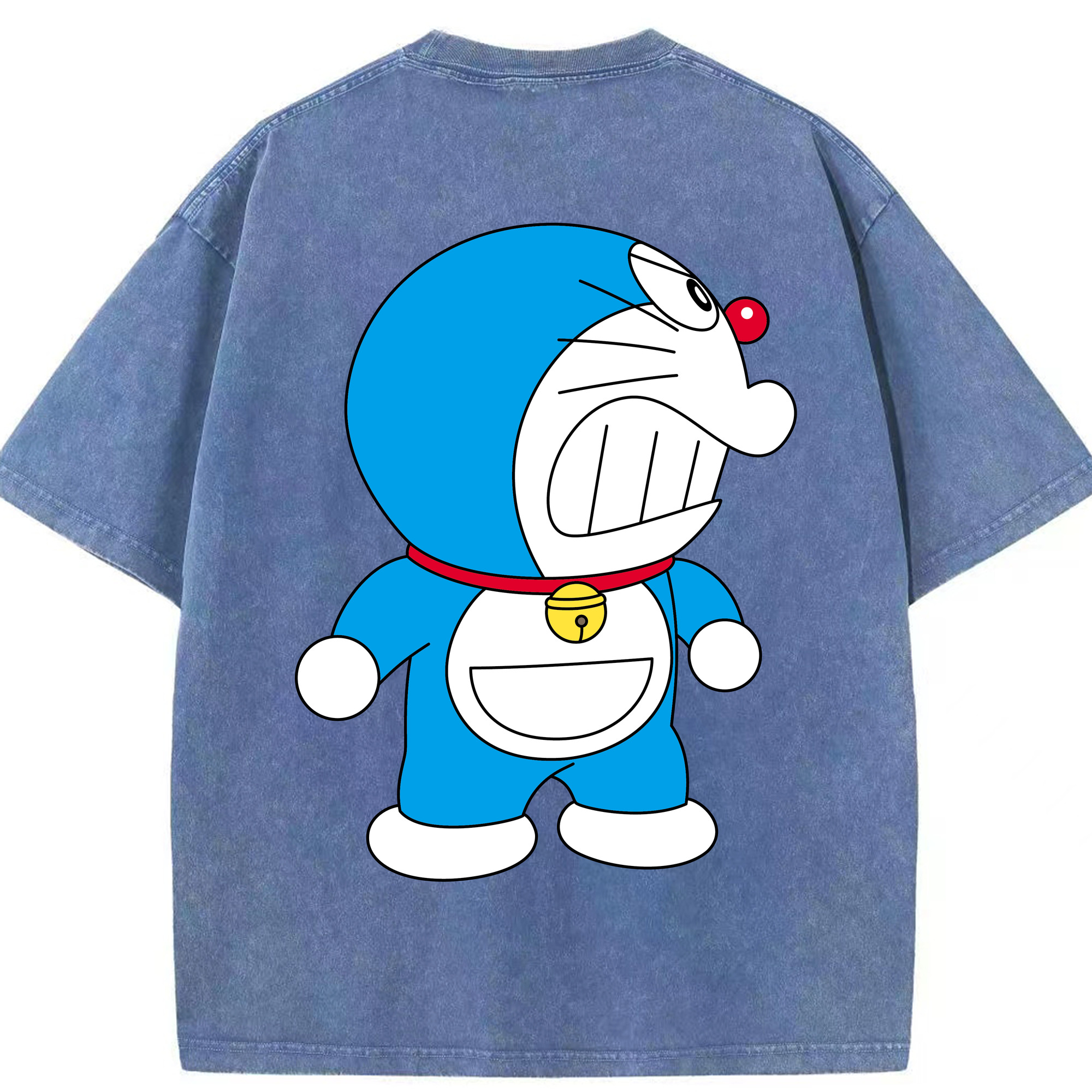 （画像用） ドラえもん Doraemon 綿100% ヴィンテージ風 半袖Tシャツ（背面プリント）