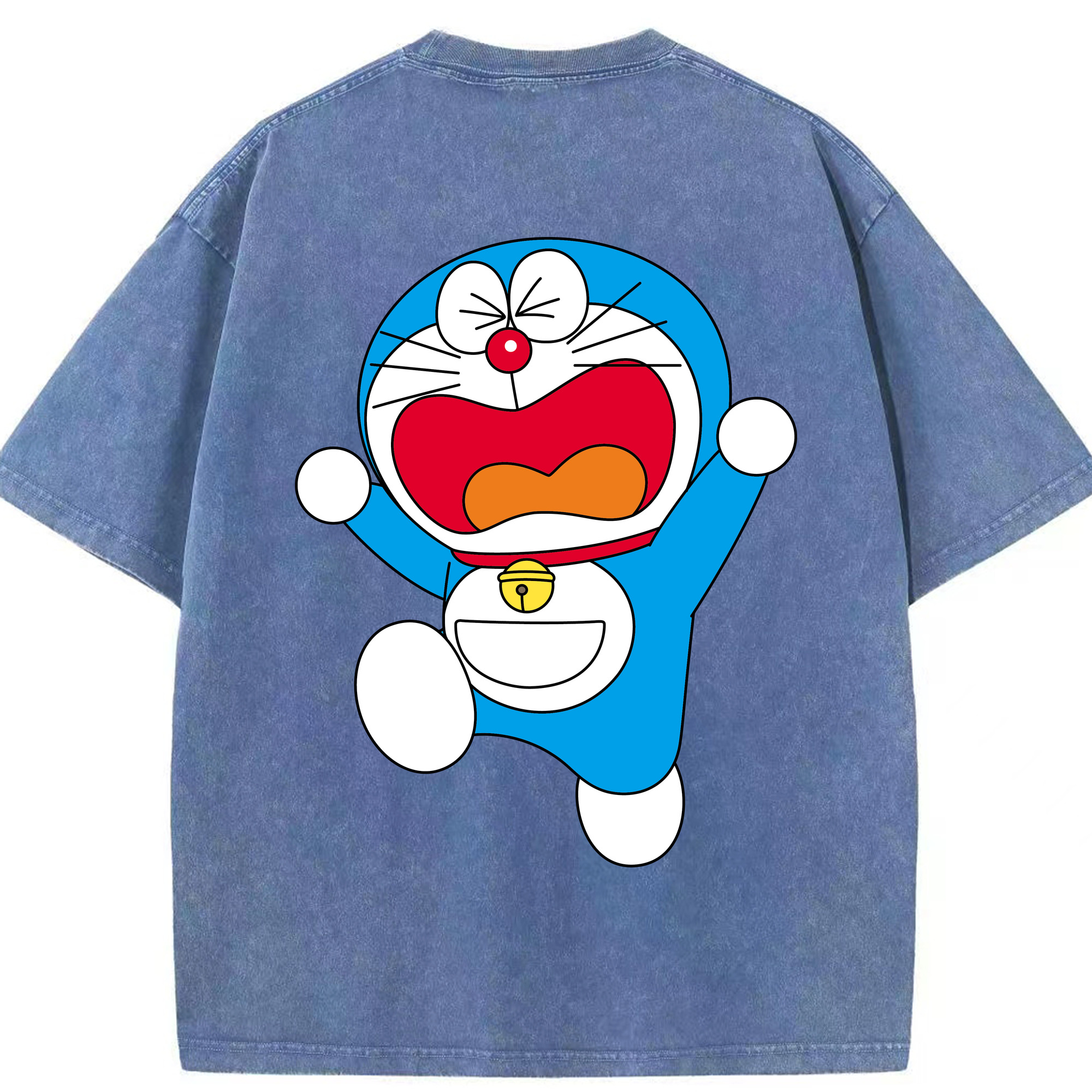 （画像用） ドラえもん Doraemon 綿100% ヴィンテージ風 半袖Tシャツ（背面プリント）