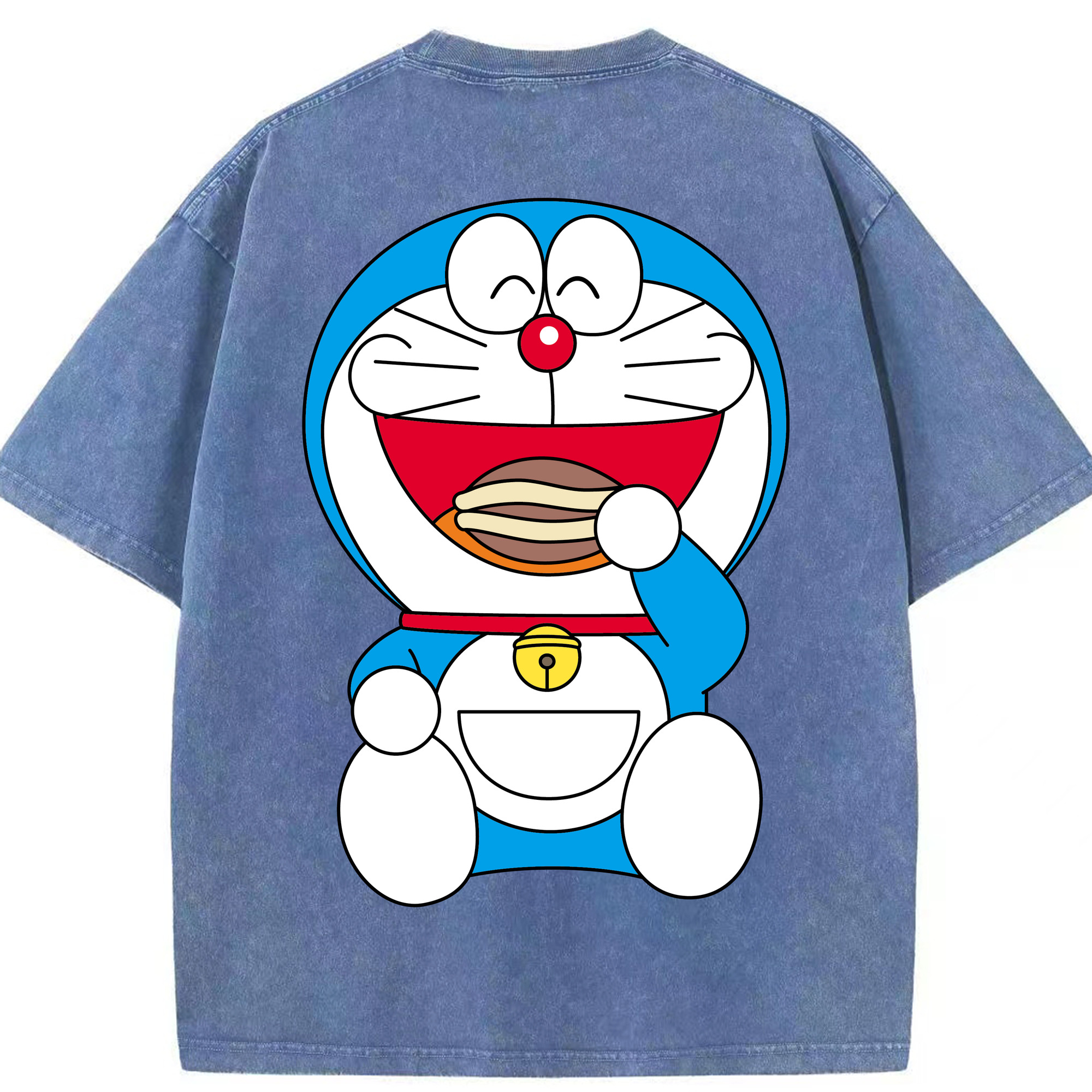 （画像用） ドラえもん Doraemon 綿100% ヴィンテージ風 半袖Tシャツ（背面プリント）