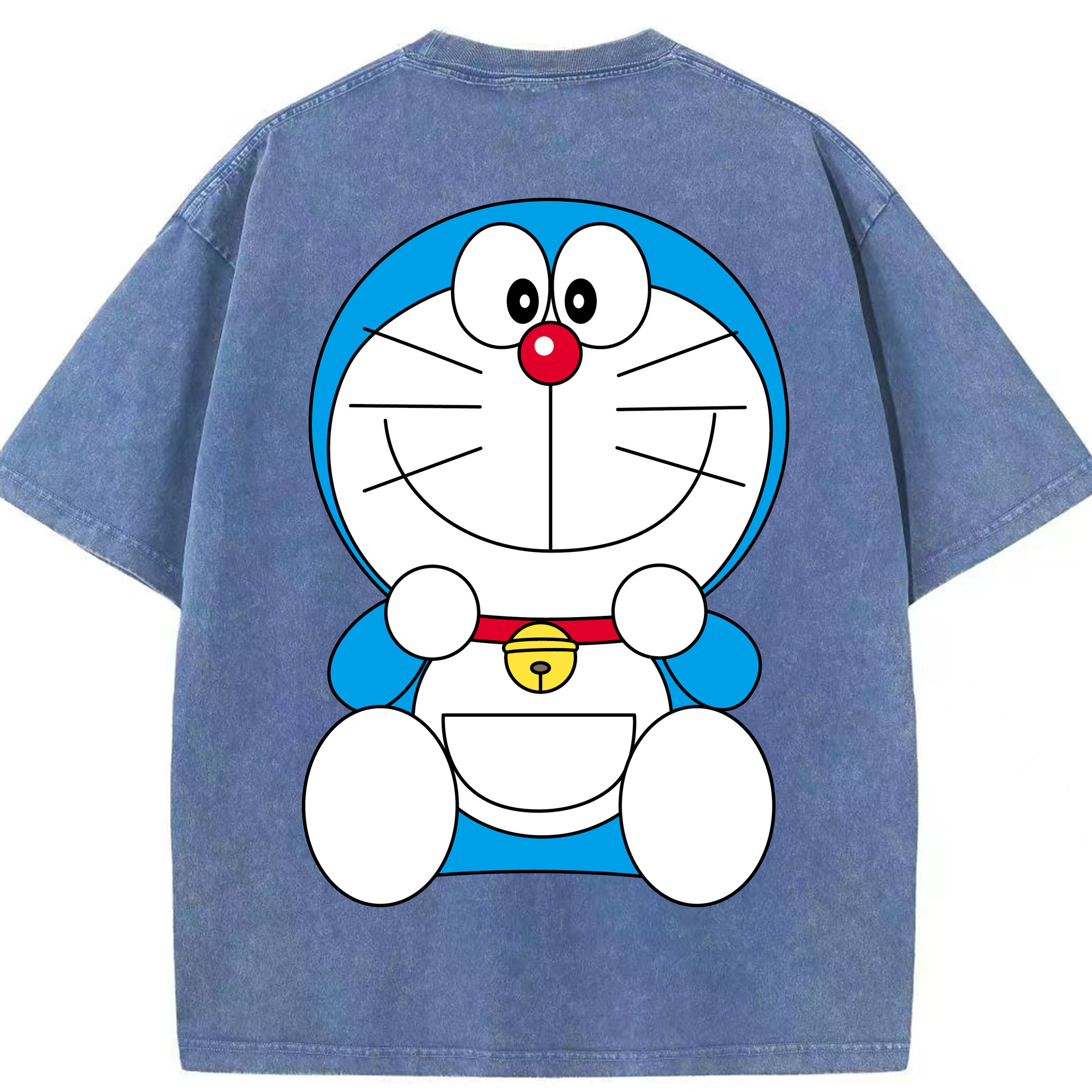 （画像用） ドラえもん Doraemon 綿100% ヴィンテージ風 半袖Tシャツ（背面プリント）