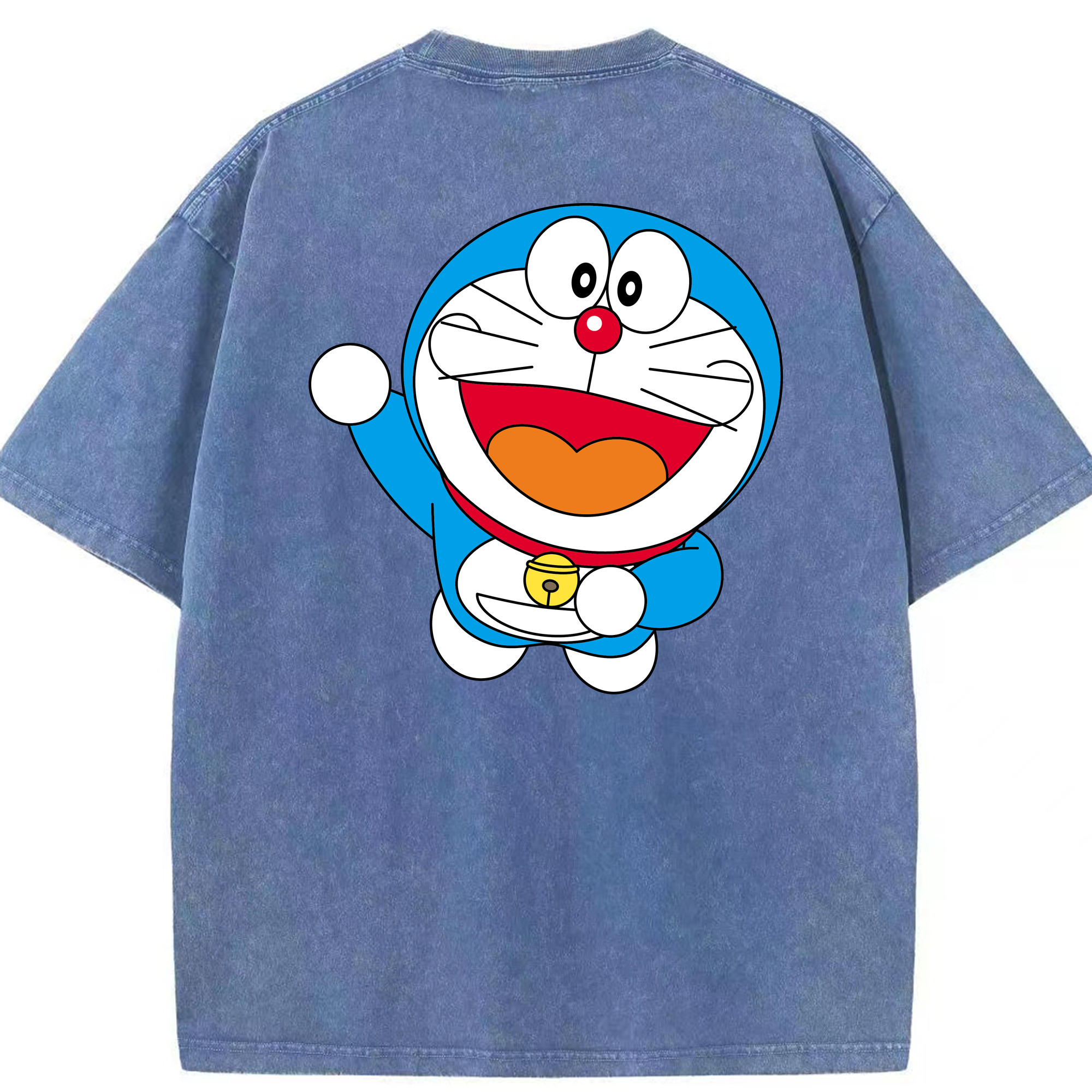 （画像用） ドラえもん Doraemon 綿100% ヴィンテージ風 半袖Tシャツ（背面プリント）