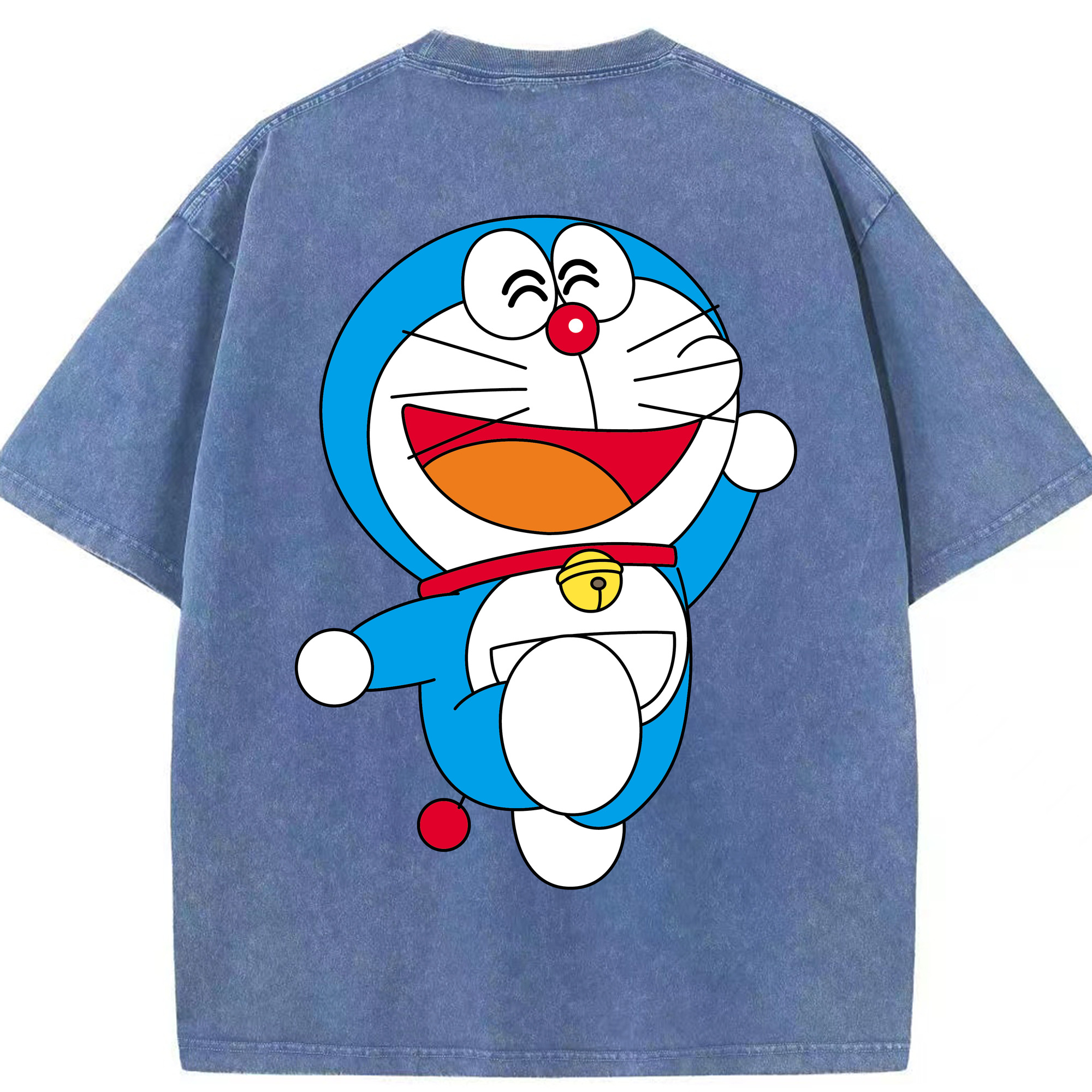 （画像用） ドラえもん Doraemon 綿100% ヴィンテージ風 半袖Tシャツ（背面プリント）