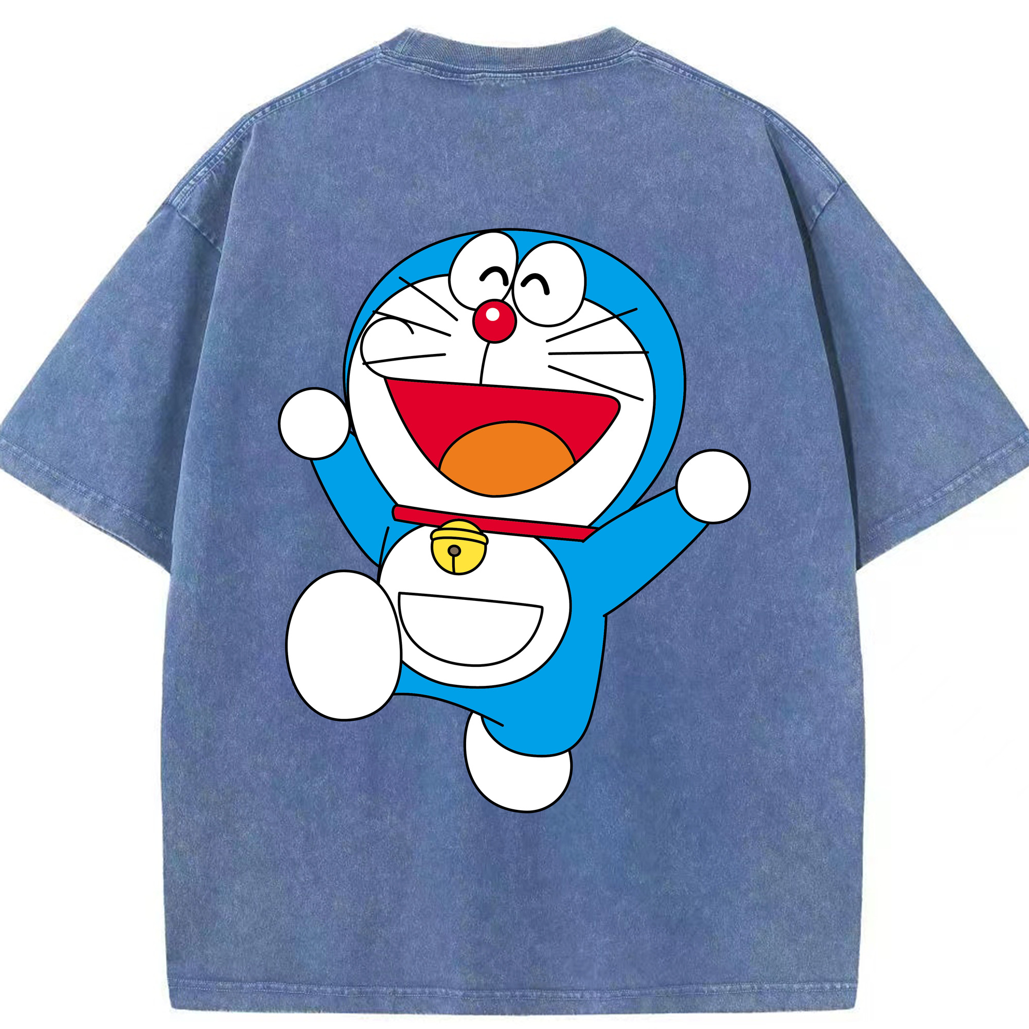 （画像用） ドラえもん Doraemon 綿100% ヴィンテージ風 半袖Tシャツ（背面プリント）