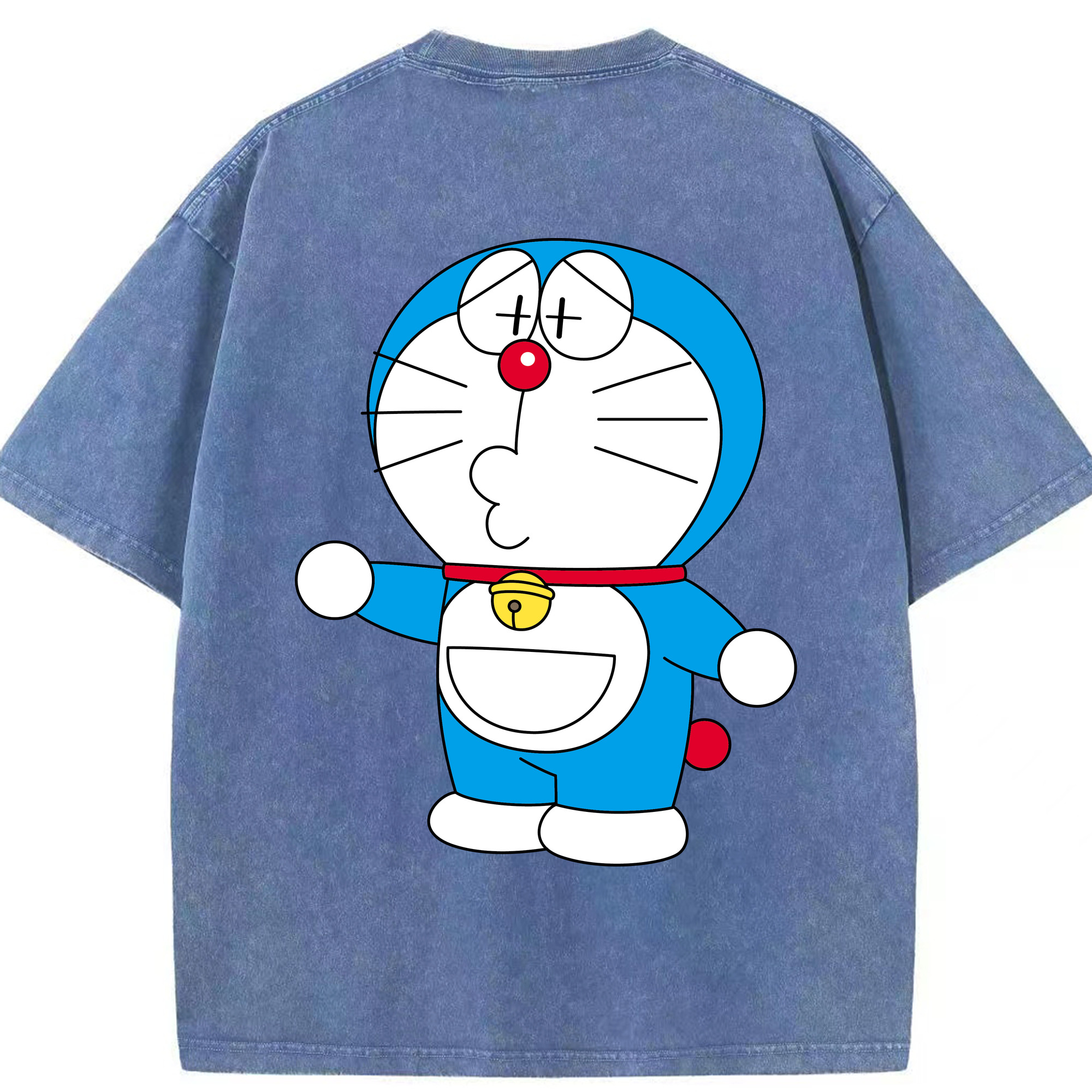 （画像用） ドラえもん Doraemon 綿100% ヴィンテージ風 半袖Tシャツ（背面プリント）