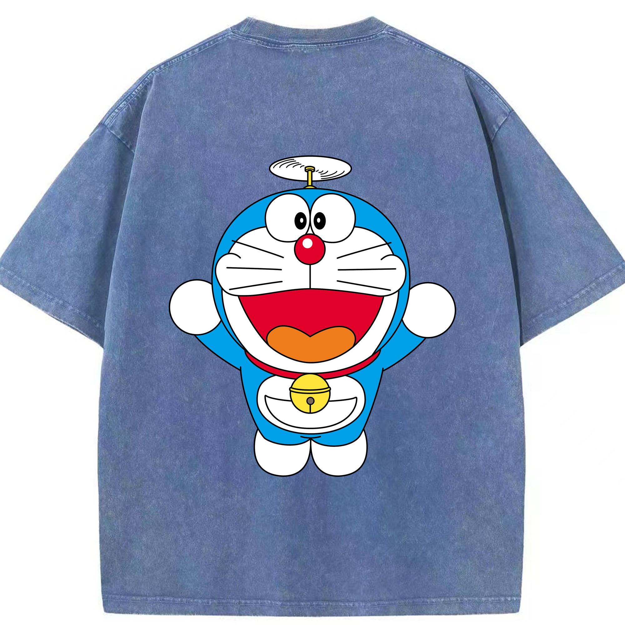 （画像用） ドラえもん Doraemon 綿100% ヴィンテージ風 半袖Tシャツ（背面プリント）